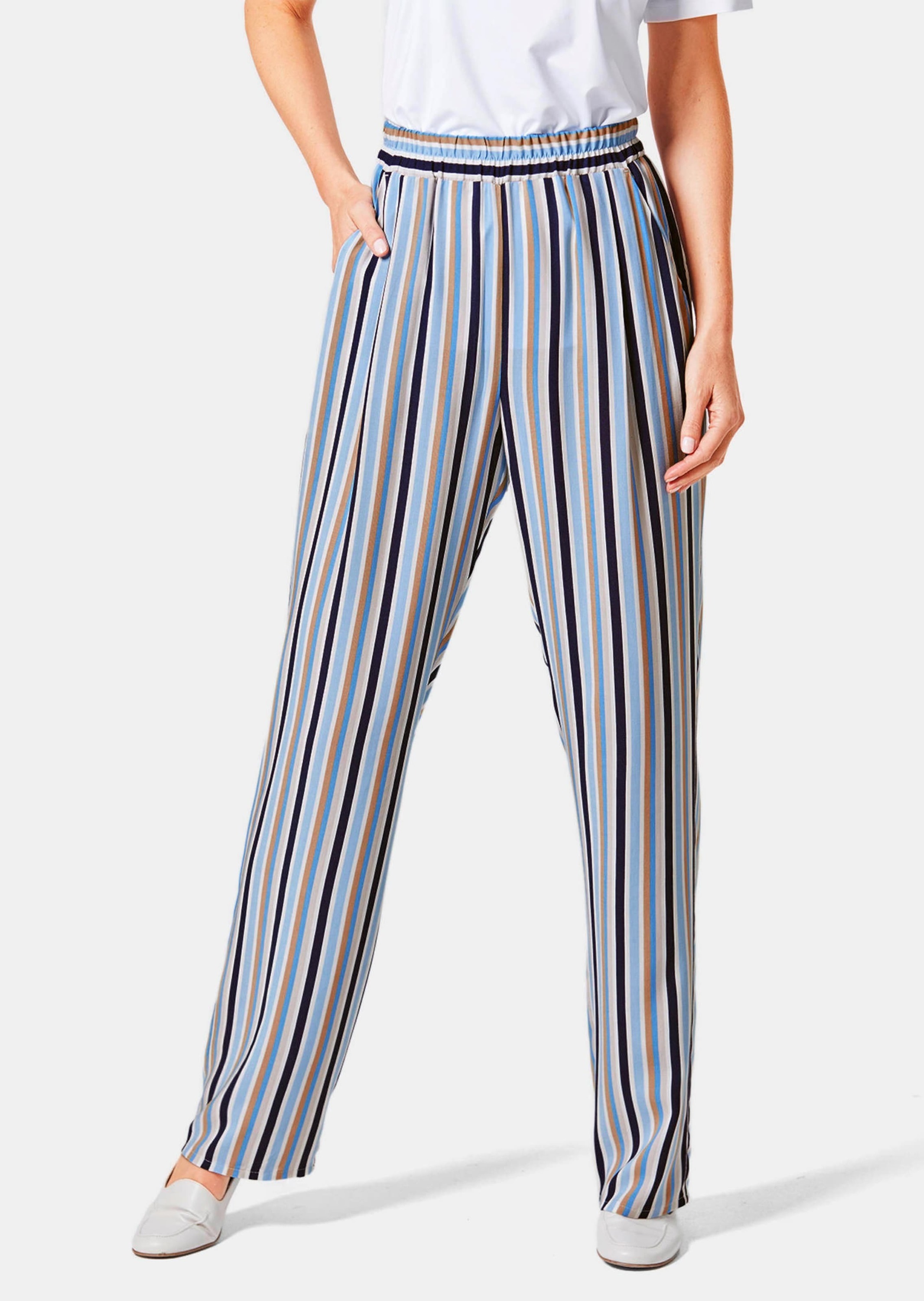 GOLDNER 2-in-1-Hose "Palazzo-Hose mit sommerlichem Druck" günstig online kaufen