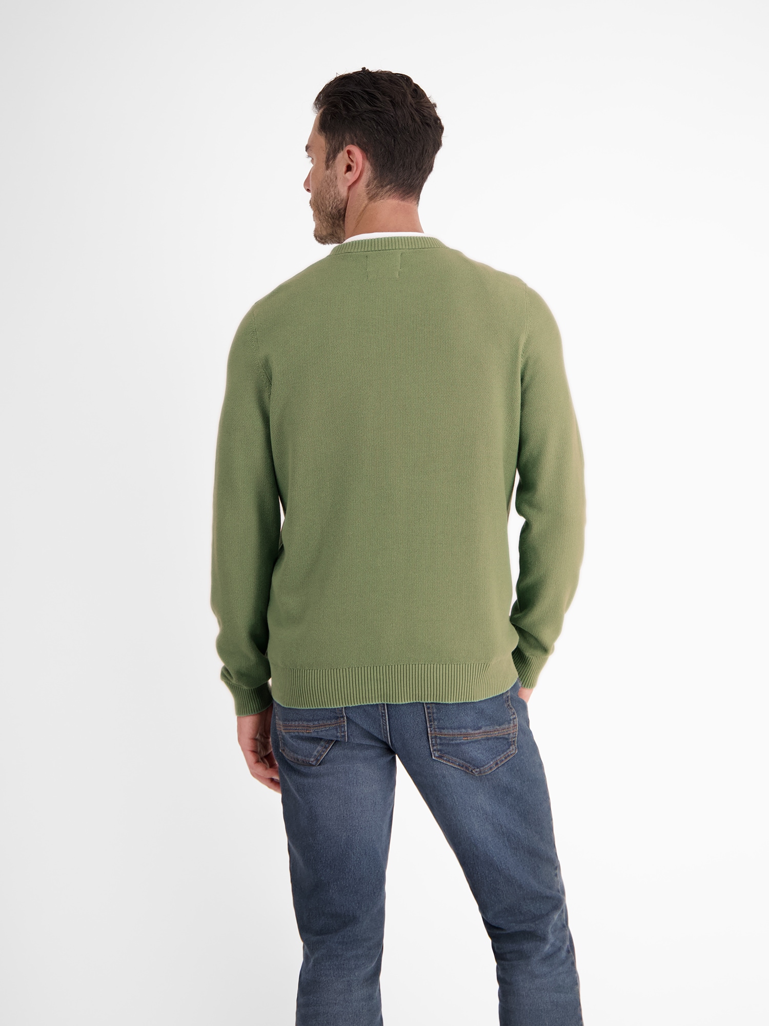 LERROS Strickpullover "LERROS Leichter Strickpullover mit schmaler Rippstru günstig online kaufen
