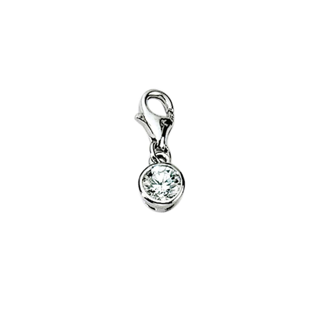 Adelia´s Charm-Einhänger »925 Silber Charms Anhänger Zarge« mit Zirkonia Silberschmuck für Damen