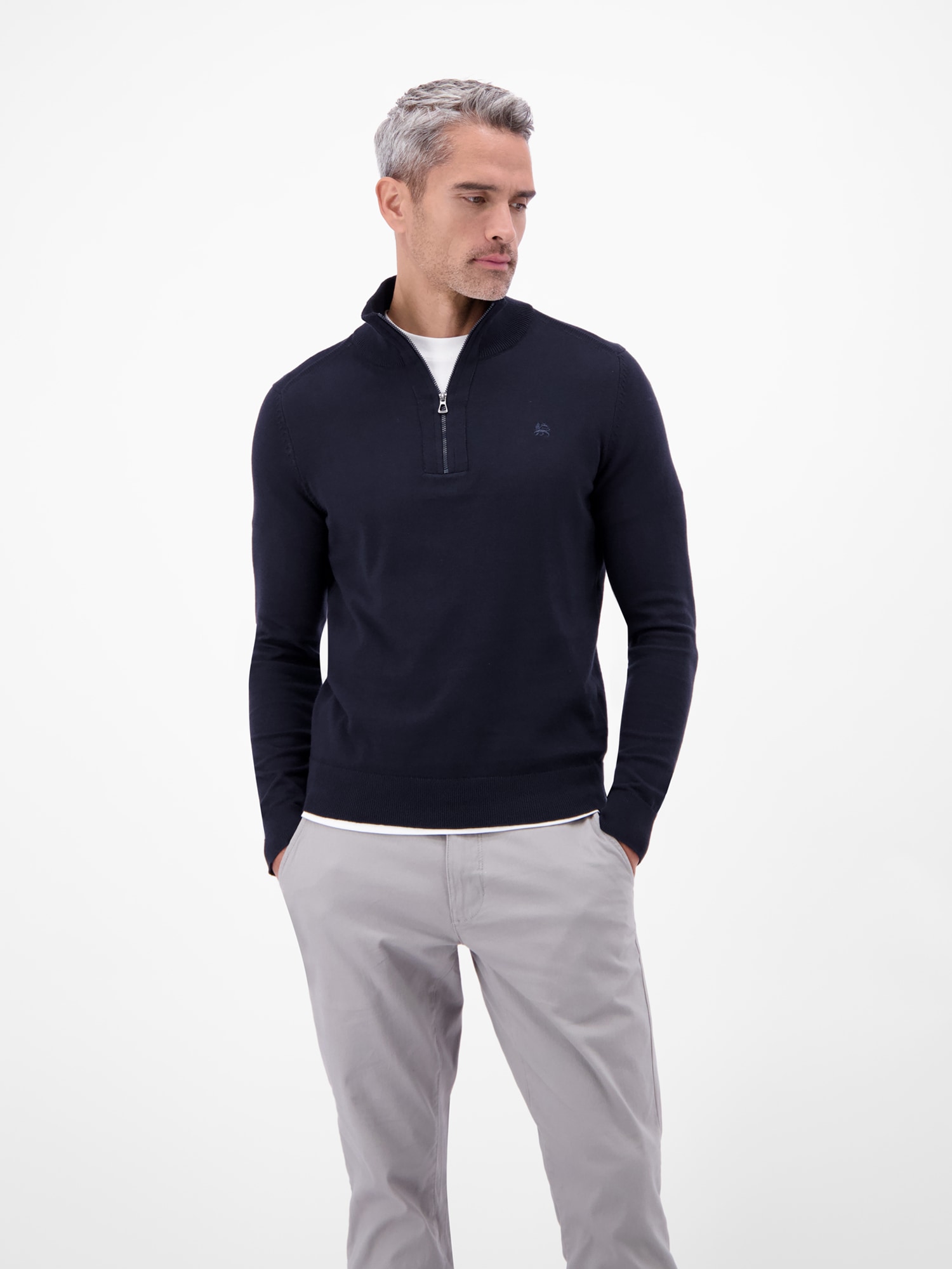 LERROS Troyer "LERROS Flachstrickpullover mit Troyerkragen" günstig online kaufen