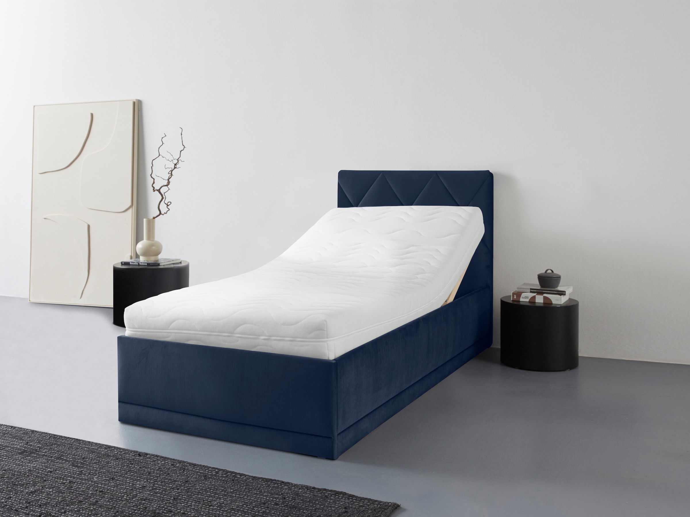 Westfalia Schlafkomfort Polsterbett »Adamas« auch mit Bettkasten, Knopfheftung mit Strasssteinen