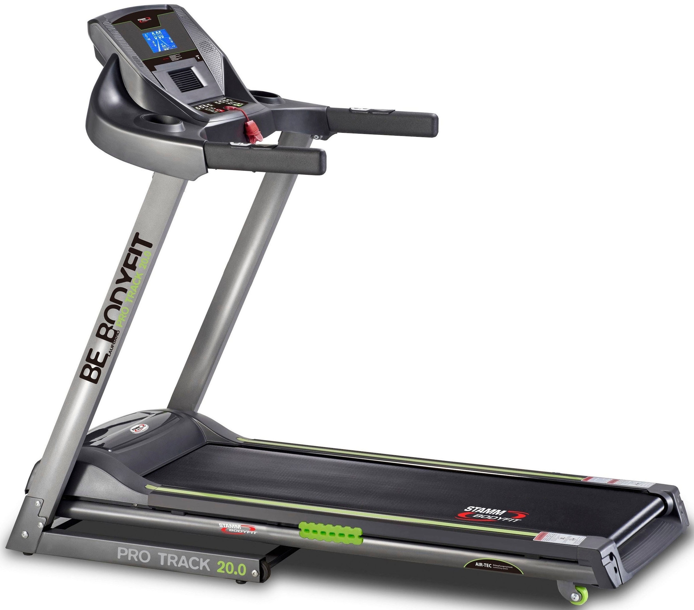 STAMM BODYFIT Laufband "PRO TRACK 20.0" bis max. 20 km/h, klappbar, mit Steigung, 130 kg max. Benutzergewicht