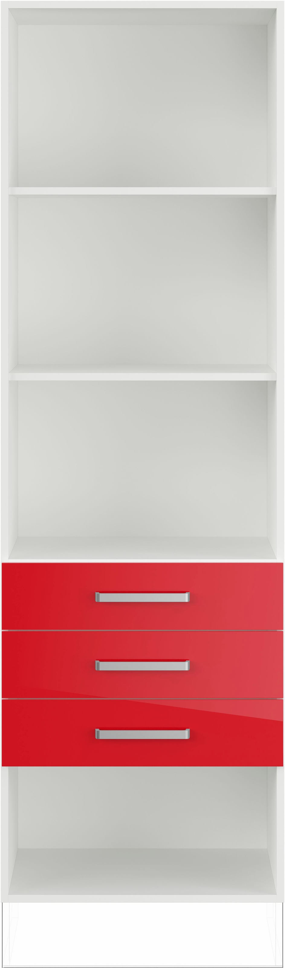 IMPULS KÜCHEN Seitenschrank »"Turin", Breite/Höhe: 60/190,7 cm, mit Soft-Close«, vormontiert, mit Schubkästen, mit verstellbaren Fachböden