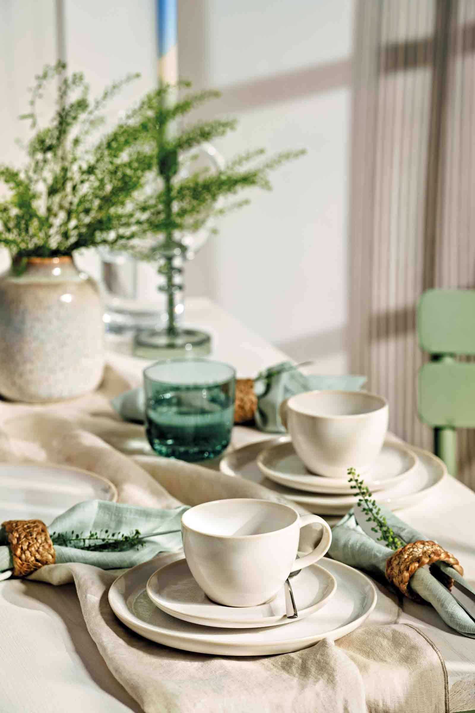 Untertasse "Kaffeeuntertassen Crafted ø 14,9 cm 6er Set", beige (cotton), L:14,9cm, LIKE. BY VILLEROY & BOCH, Speiseteller 2
