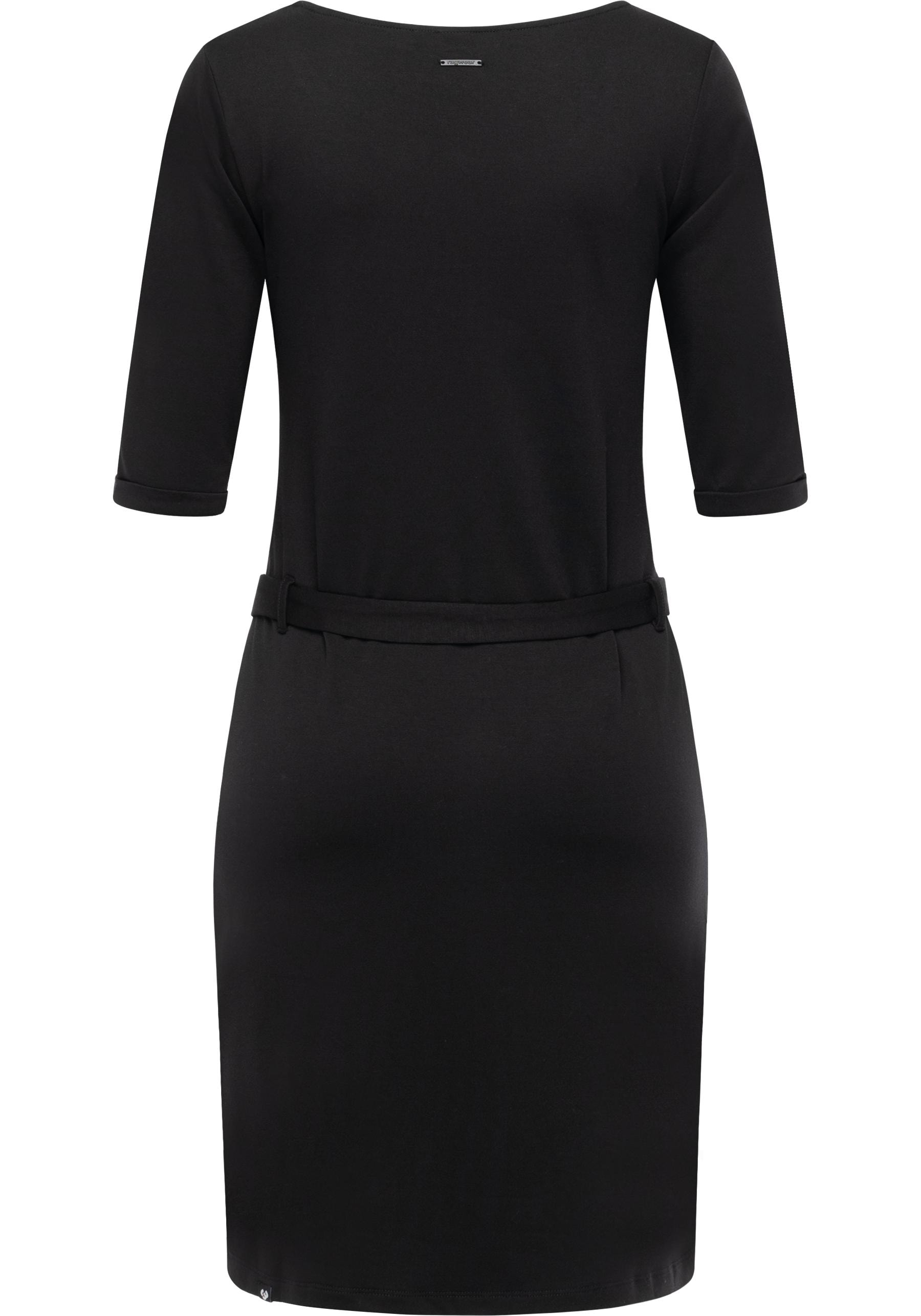 Ragwear Jerseykleid »Kenisha«, Elastisches Midikleid mit Taillengürtel