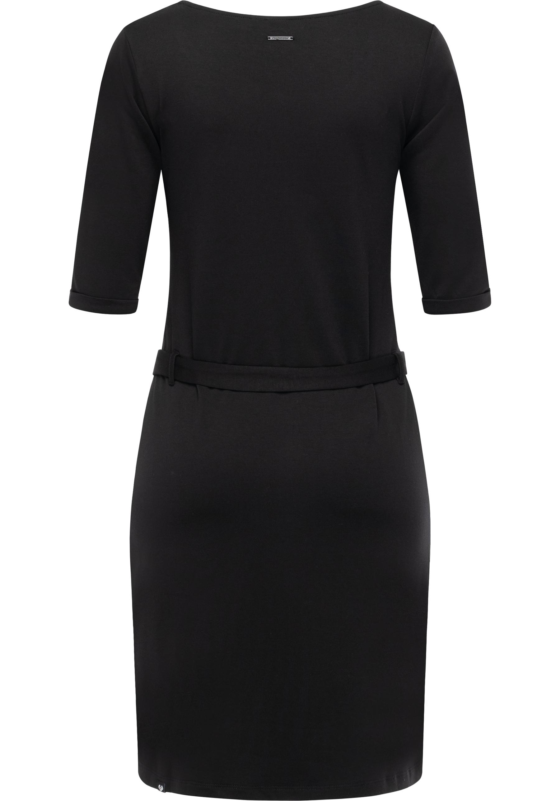 Thumbnail - Ragwear Jerseykleid "Kenisha" Außentaschen Eingrifftaschen Elastisches Midikleid mit Taillengürtel