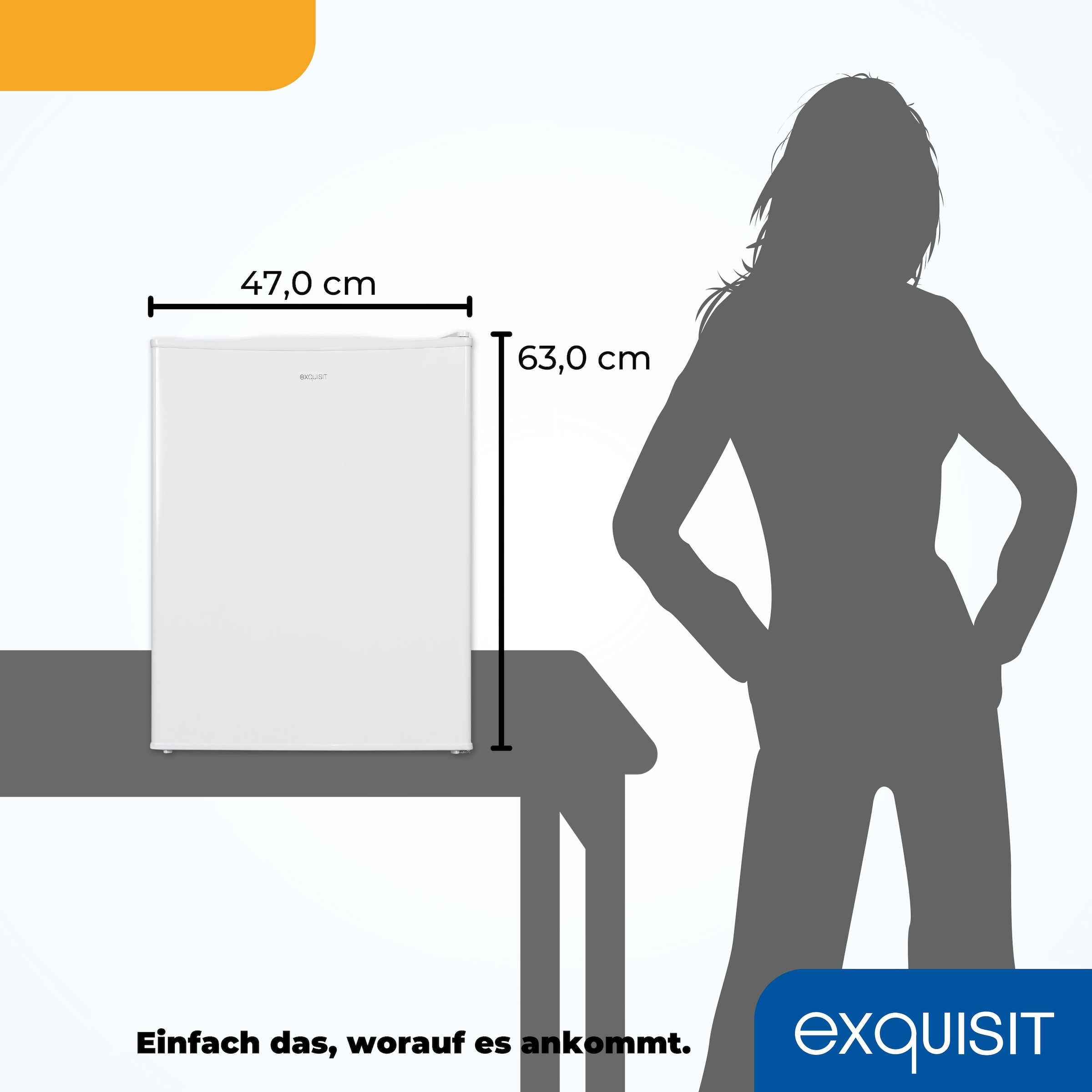 exquisit Gefrierschrank »GB60-150E weiss«, 62 cm hoch, 47 cm breit, 42 L Volumen, 4 Sterne Gefrieren