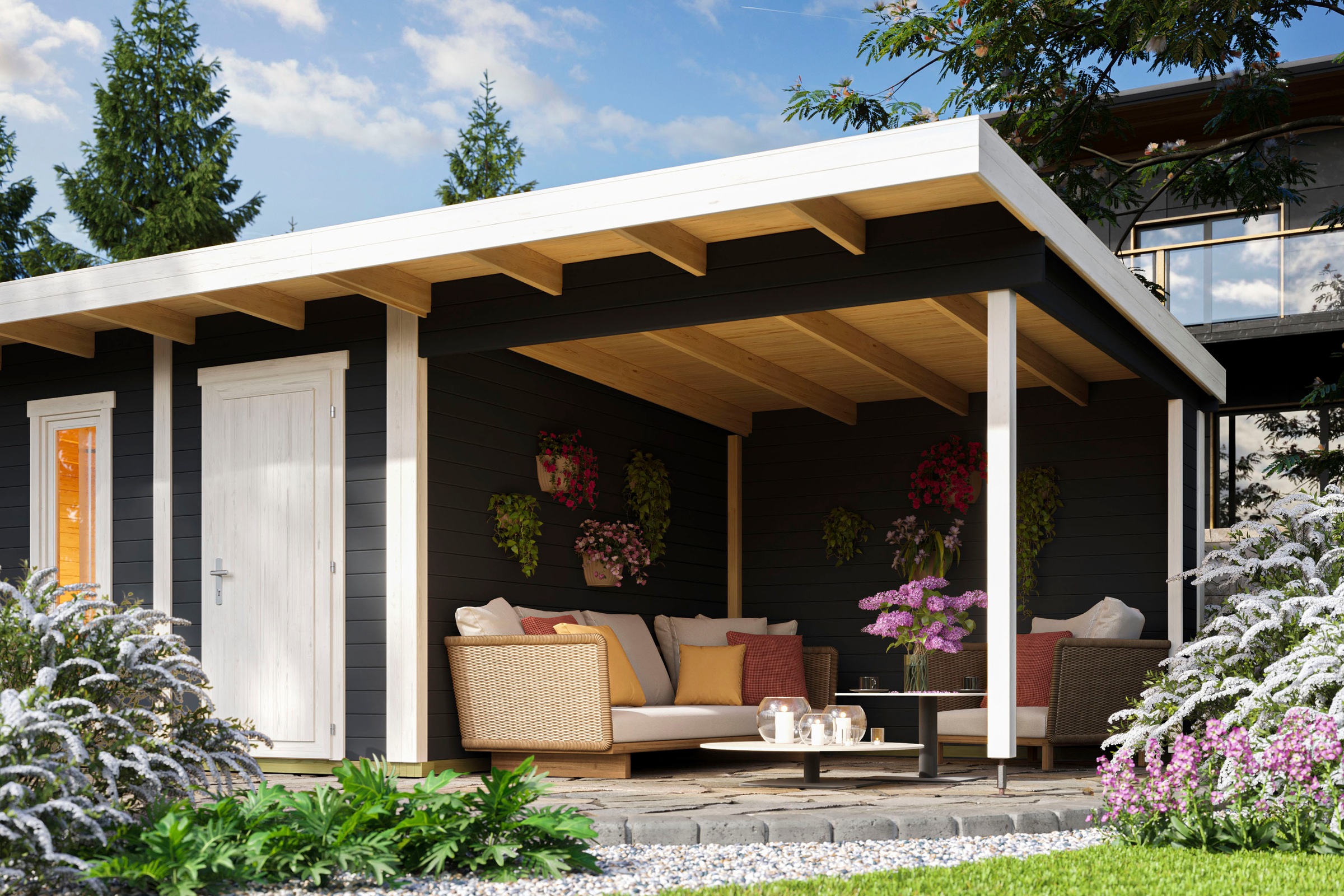 LASITA MAJA Gartenhaus-Anbaudach "für Gartenhaus Sicily 1 und 2" BxT 300x35 günstig online kaufen