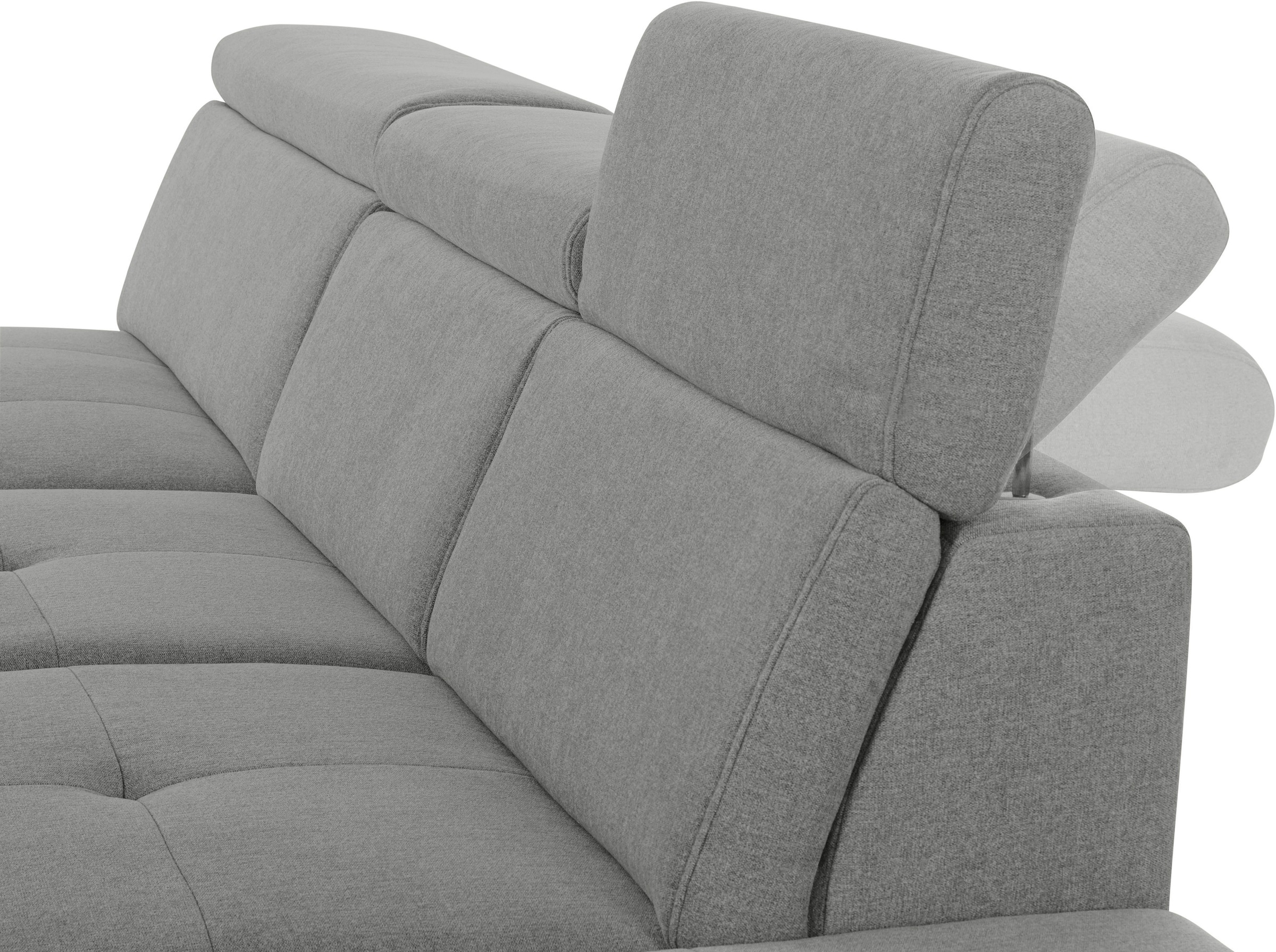 INOSIGN Ecksofa »Cardiz L-Form«, inkl.Kopfteilverstellung und Federkern wahlweise mit Bettfunktion
