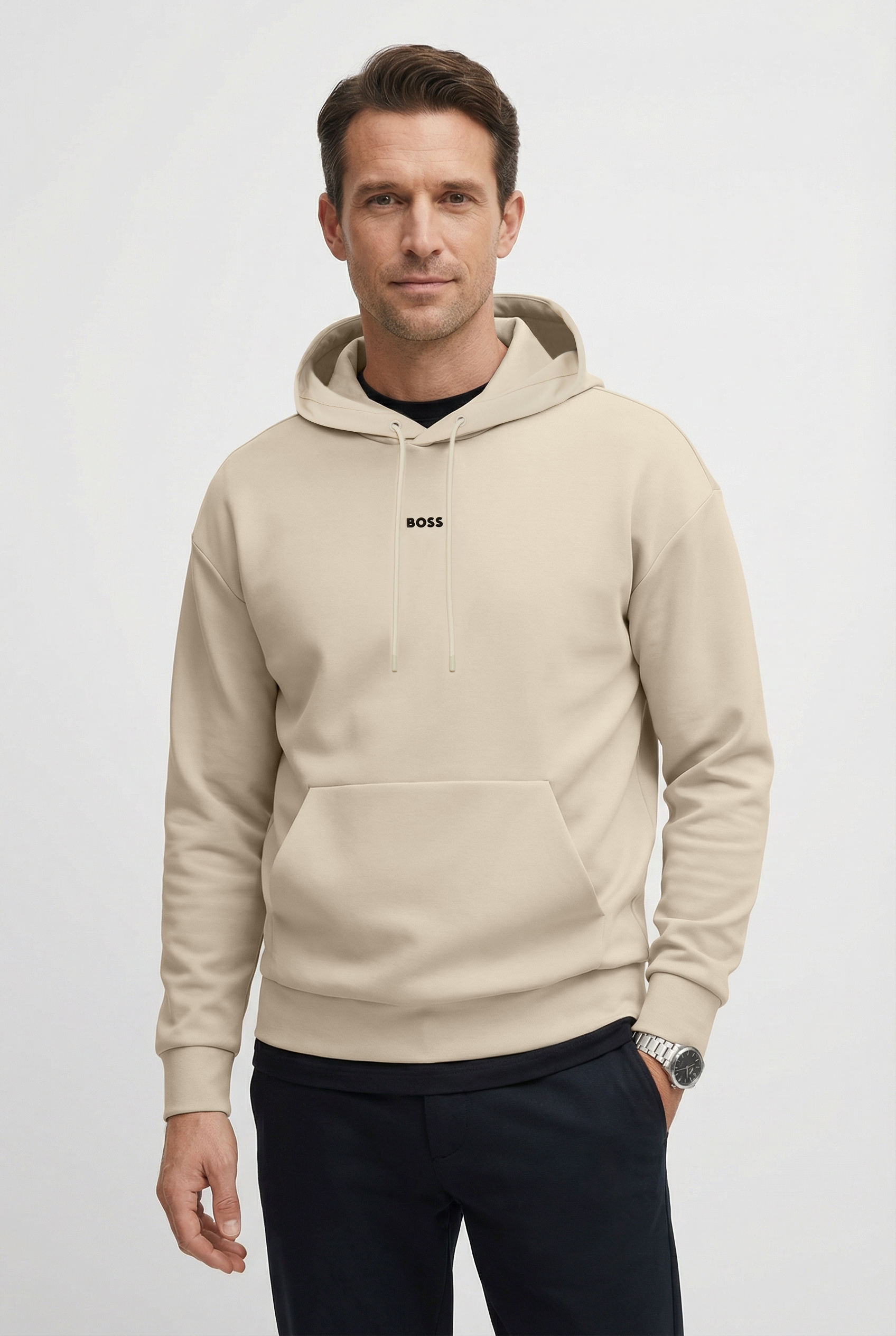BOSS GREEN Kapuzensweatshirt "Sly Zone", Kapuze mit Kordelzug, Regular Fit, Kängurutasche