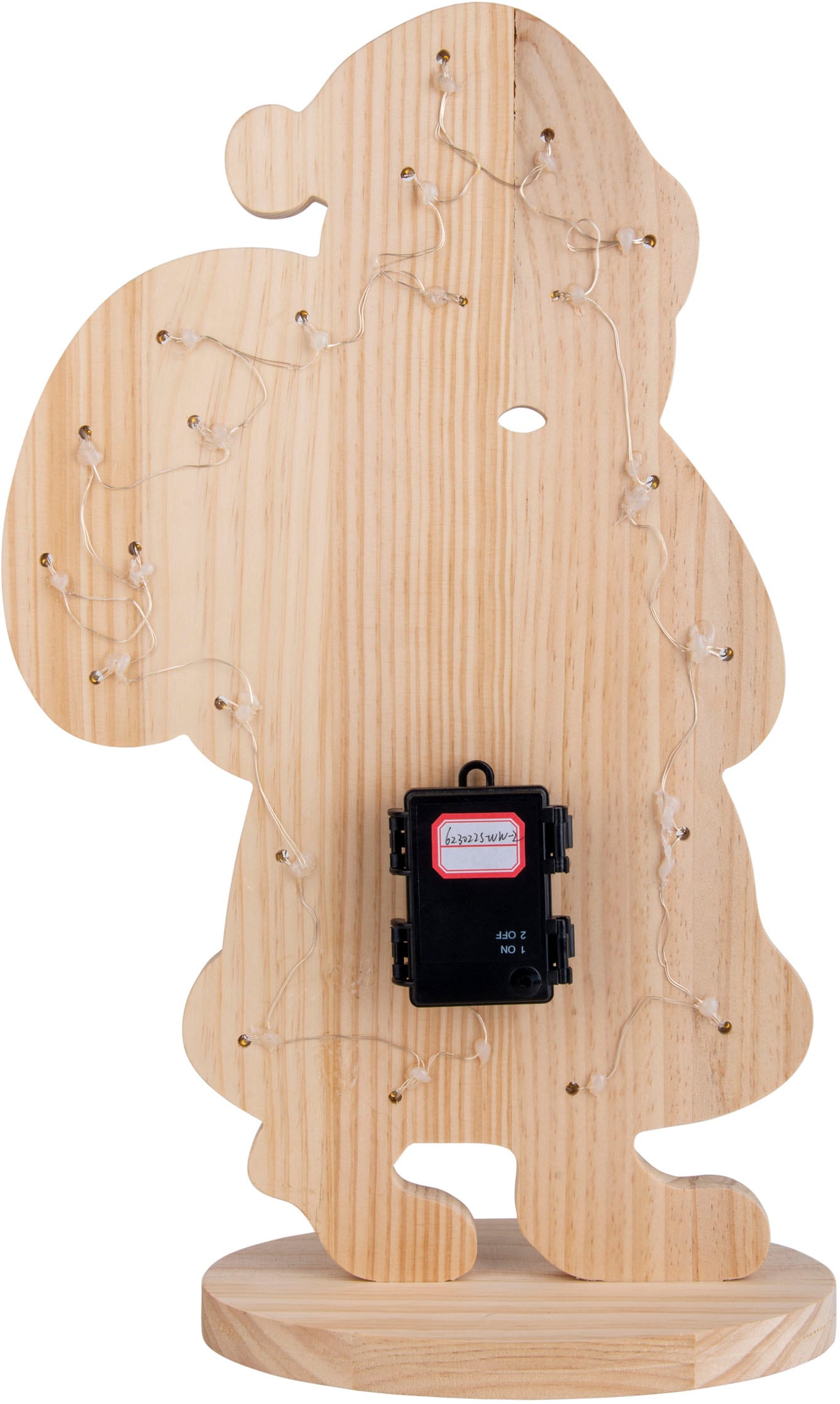 LED Holz«, ca. 80 Weihnachtsdeko | aus cm, Batteriebetrieben Höhe »Santa, näve bestellen BAUR Dekoobjekt Holz-Stehleuchte,