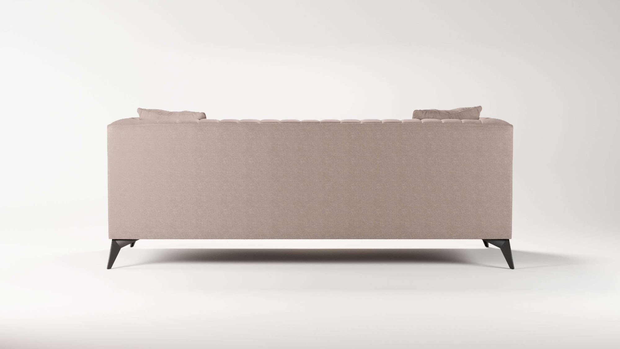 Places of Style 3-Sitzer »MATTHEW elegantes Designsofa, Maße B/T/H: 201/86/74 cm«, feine Steppung im Rückenbereich, lose Sitzkissen, incl. Zierkissen