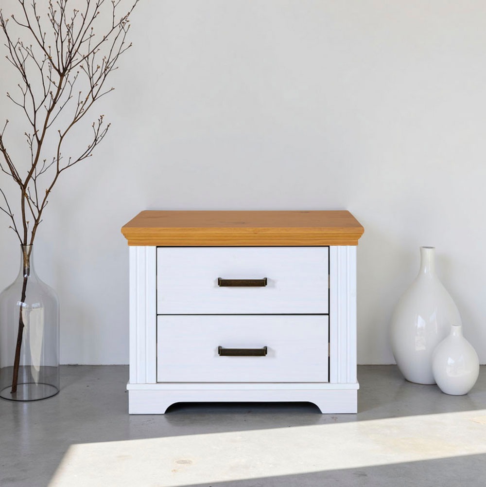 Inter Link Nachtkommode "Maluno" 1 Stk. tlg. Kiefer Massiv, Soft-Close, Sta günstig online kaufen