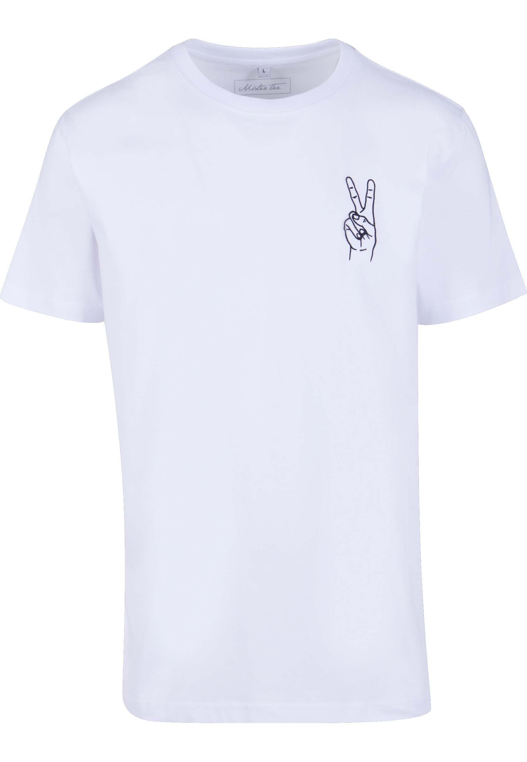 MisterTee T-Shirt "MisterTee Herren Peace Sign Tee EMB" 1 Stk.