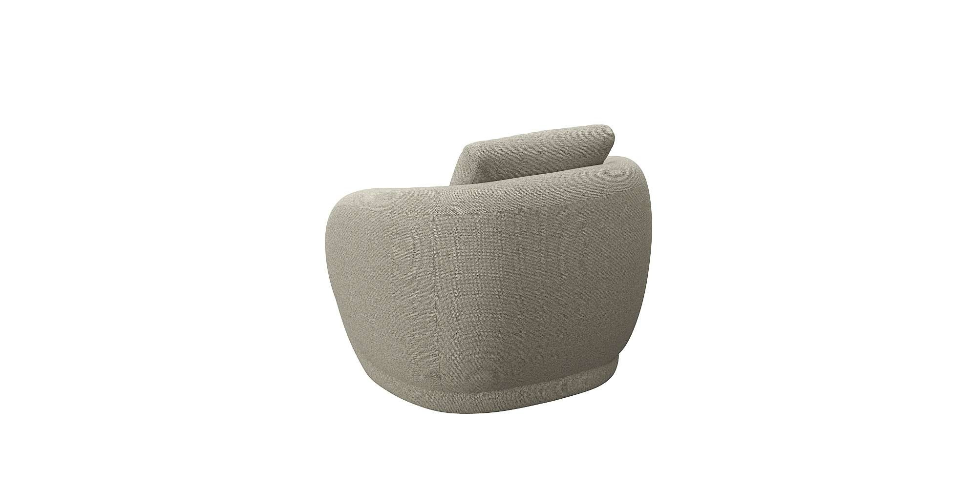 FLEXLUX Sessel »Torino, rund, drehbar, Einzelsofa, Polstersessel,«, Modernes, organisches Sessel-Design, Kaltschaum, Wellenunterfederung