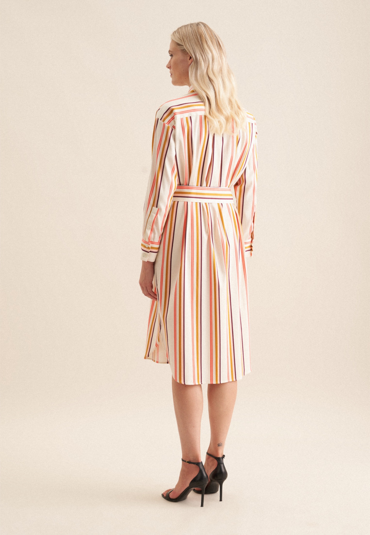 seidensticker Sommerkleid "Schwarze Rose" 1/1 Kragen Streifen günstig online kaufen