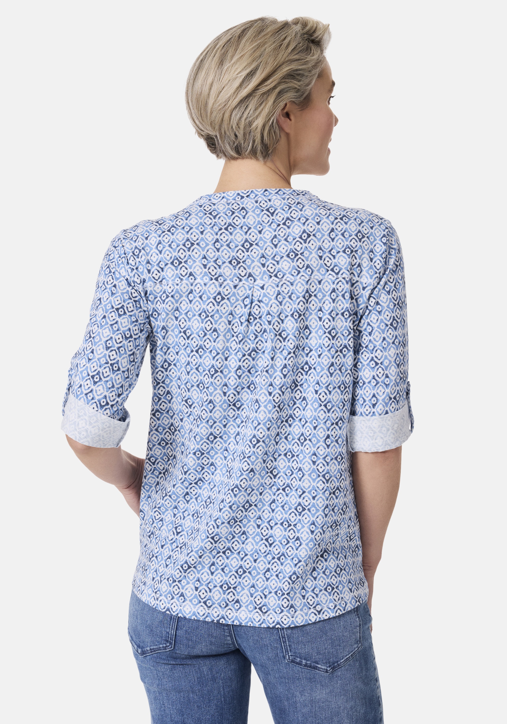 STOOKER WOMEN 3/4-Arm-Shirt "MARIE Print T-Shirt 3/4-Arm", Regular Fit Slub günstig online kaufen