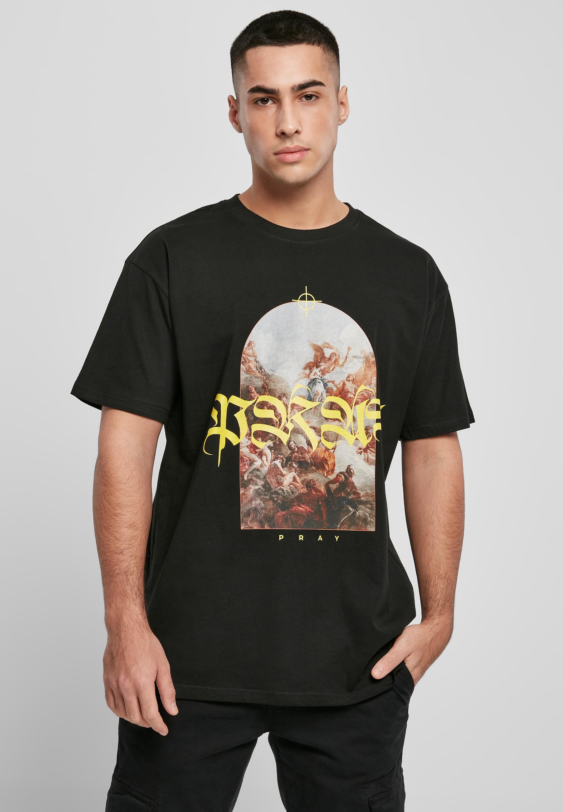 Thumbnail - MisterTee Kurzarmshirt "MisterTee Unisex Pray Painting Oversize Tee", (1 tlg.)
