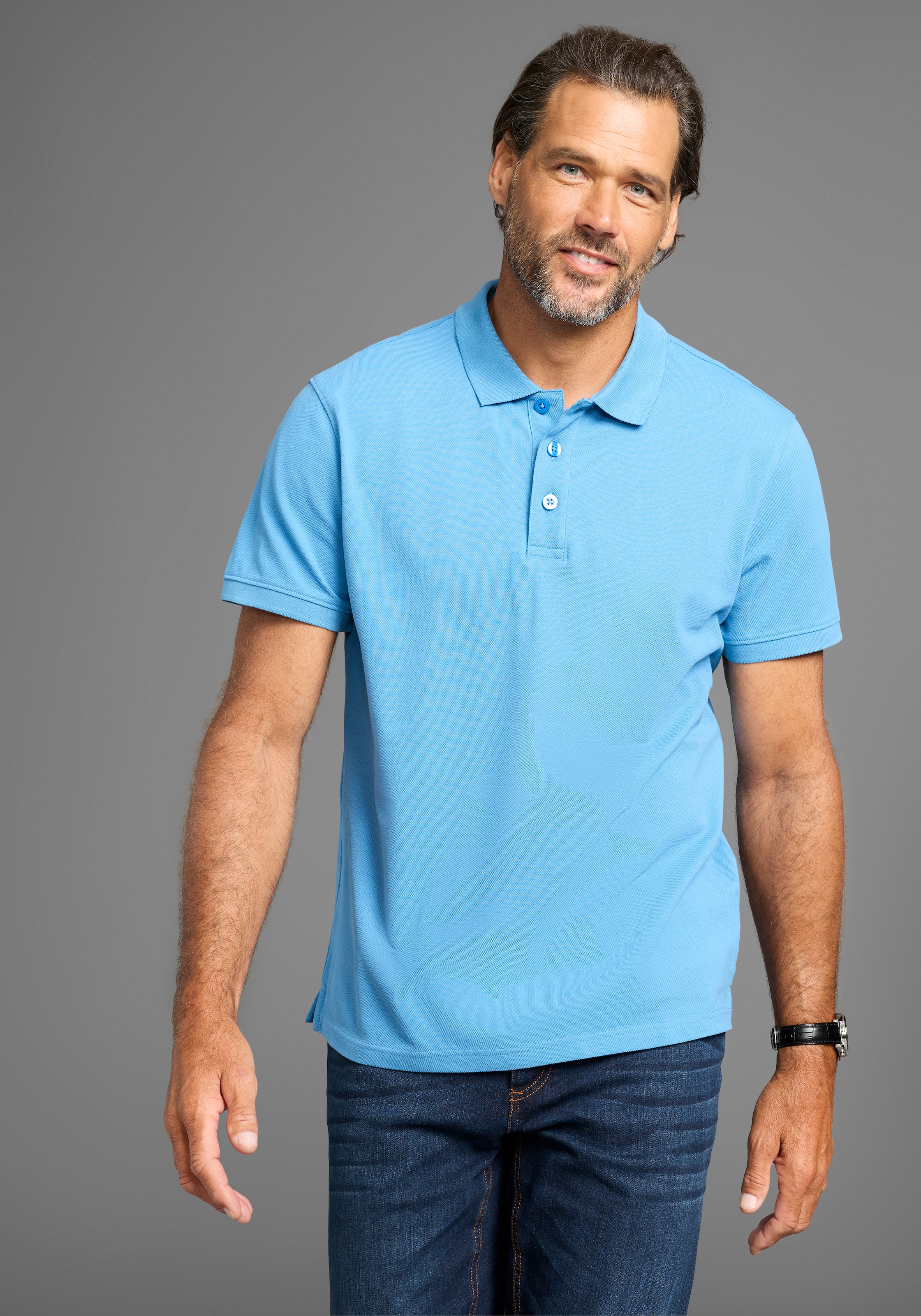 Man's World Poloshirt, (2-er Pack), in tollen Farbkombinationen