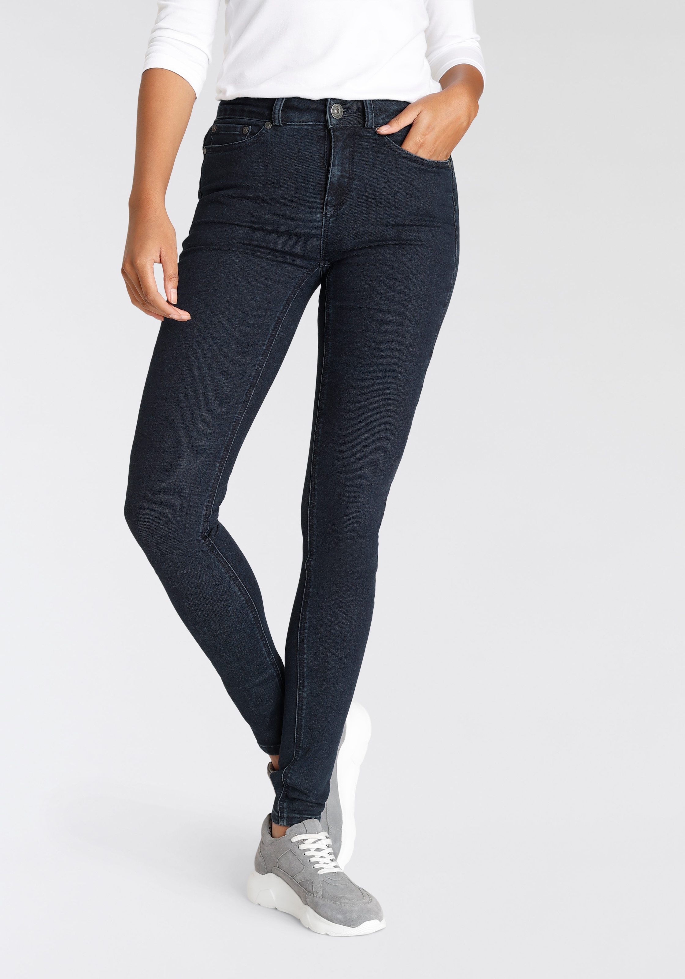 Arizona Skinny-fit-Jeans "Ultra Soft", hohe Leibhöhe, lang, aus Baumwolle, günstig online kaufen