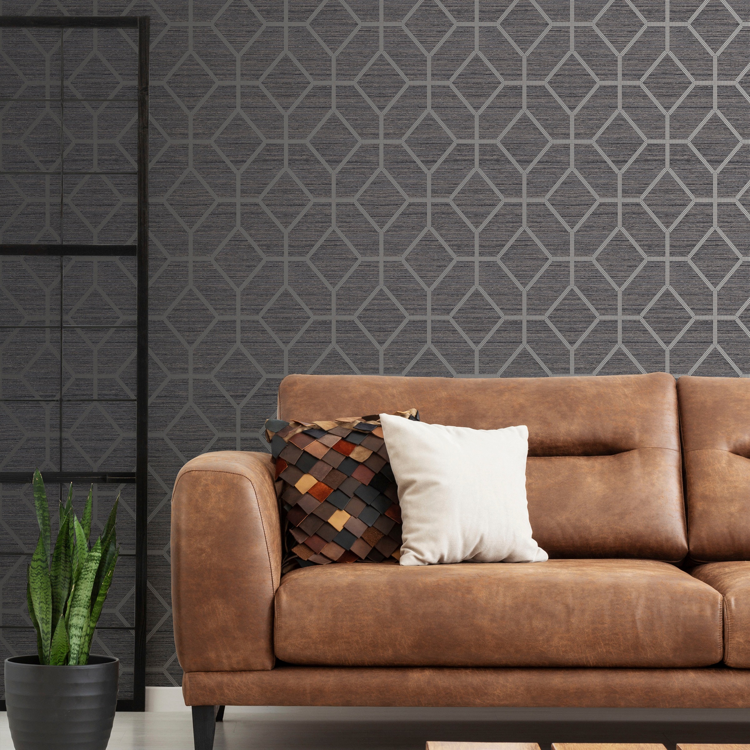 Boutique Vliestapete »Boutique - Vliestapete Asscher Geo Grey - 10mx52cm«, 3D-Optik, Boutique - Vliestapete Asscher Geo Grey - 10mx52cm