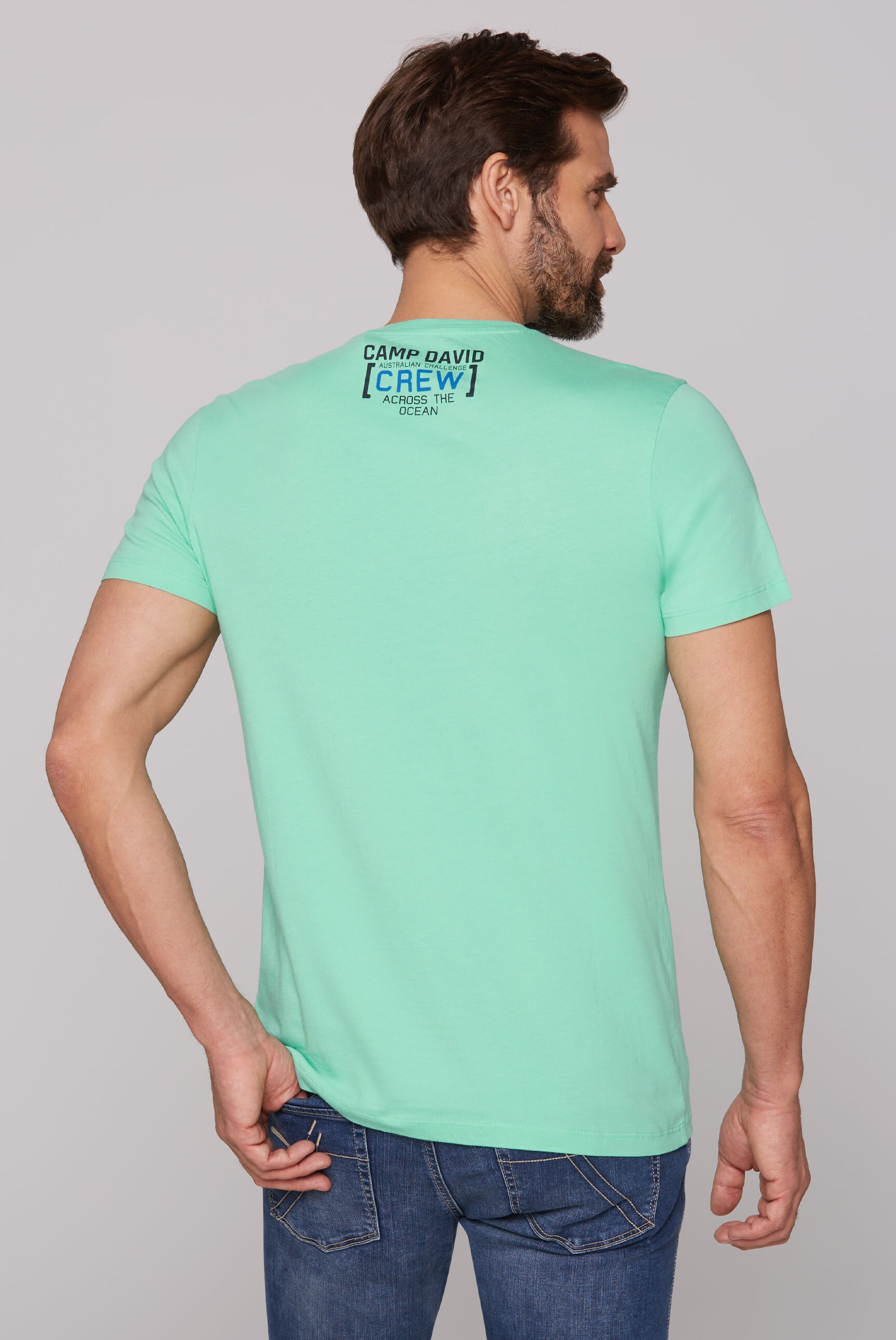 CAMP DAVID Rundhalsshirt, aus Baumwolle