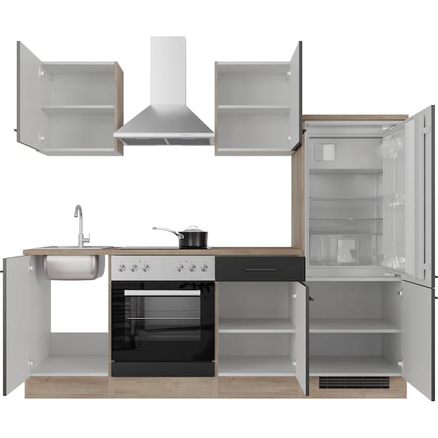 Flex-Well Küche »Capri«, mit und ohne E-Geräten erhältlich, Gesamtbreite  220 cm | BAUR