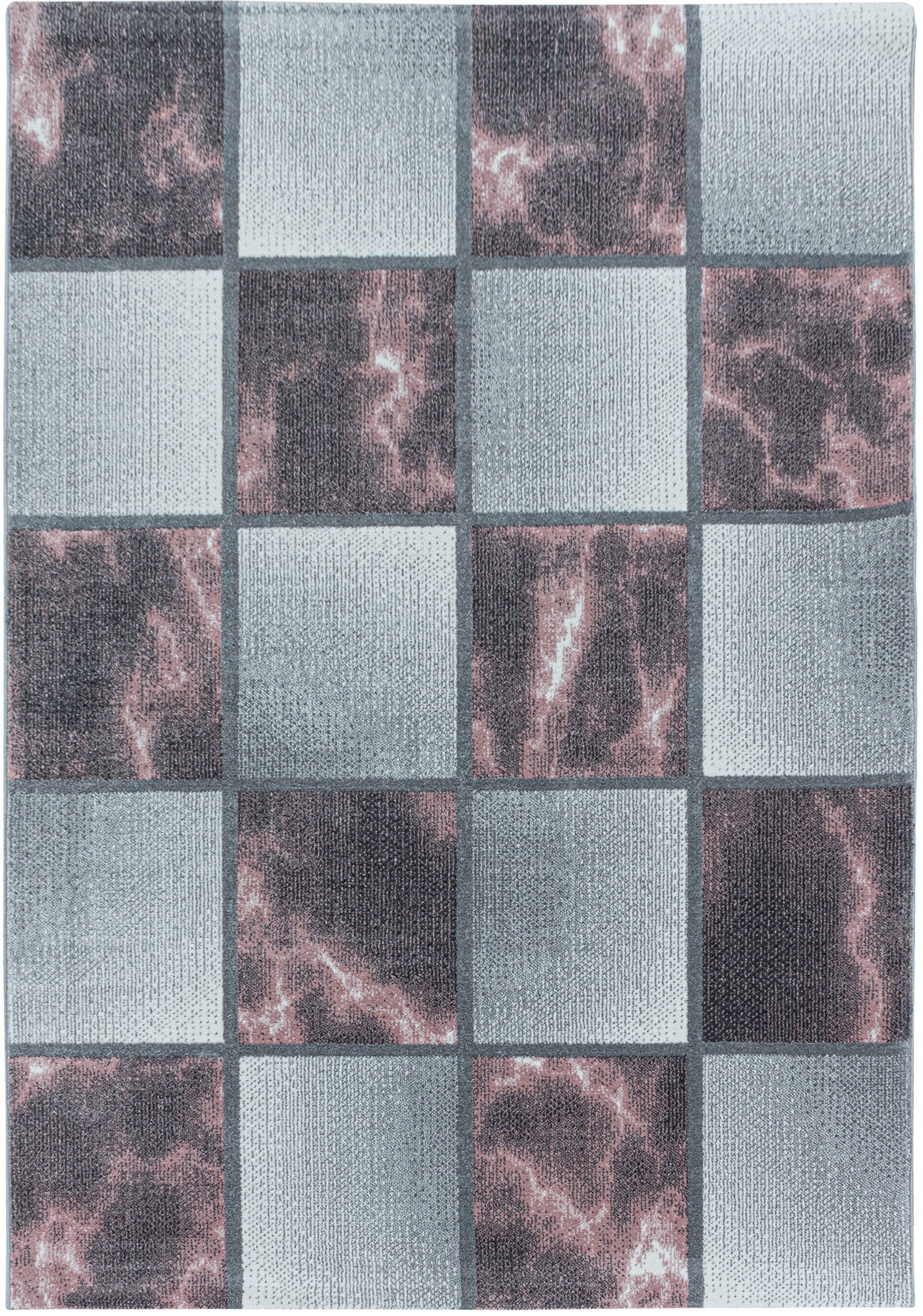 Thumbnail - Ayyildiz Teppiche Teppich "OTTAWA 4201" rechteckig 8 mm Höhe Karo Muster, Kurzflor, Wohnzimmer