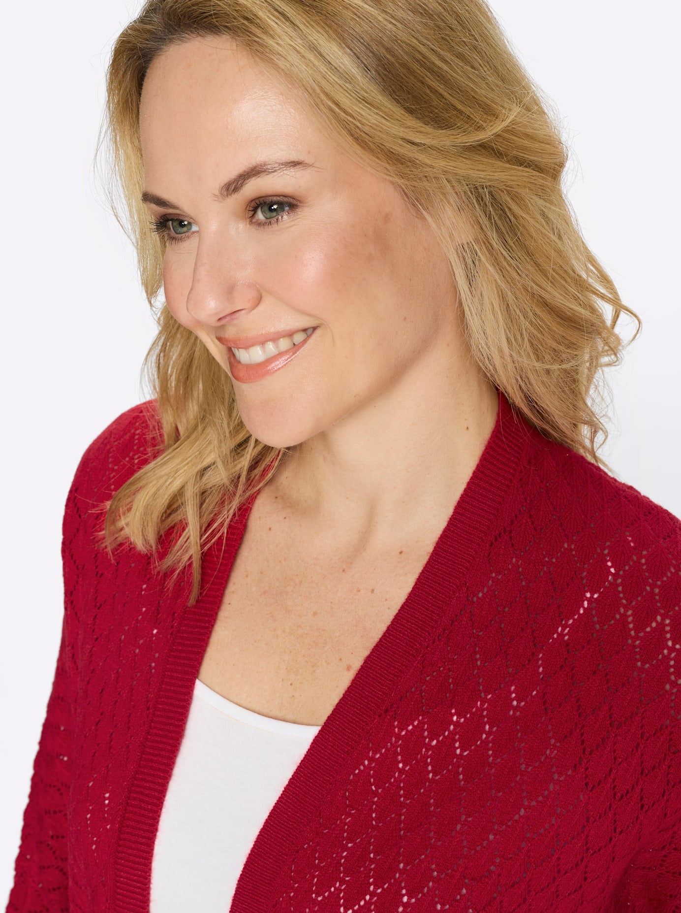 Classic Basics Ajourstrickjacke