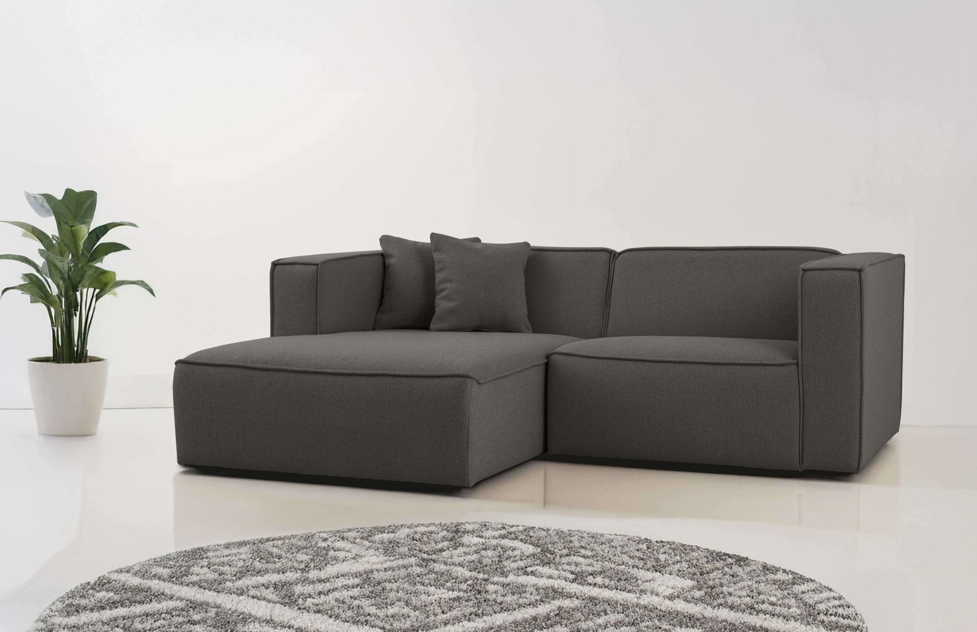 OTTO home Ecksofa "Tammie", Breite 222 cm, Webstoff fein, bodentief, mit We günstig online kaufen