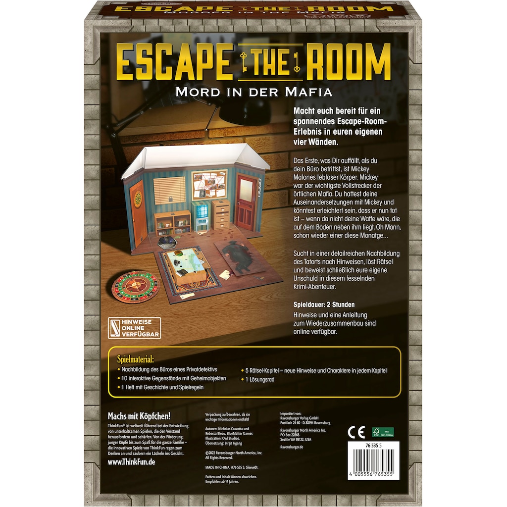 Thinkfun® Spiel »Escape the Room - Mord in der Mafia«