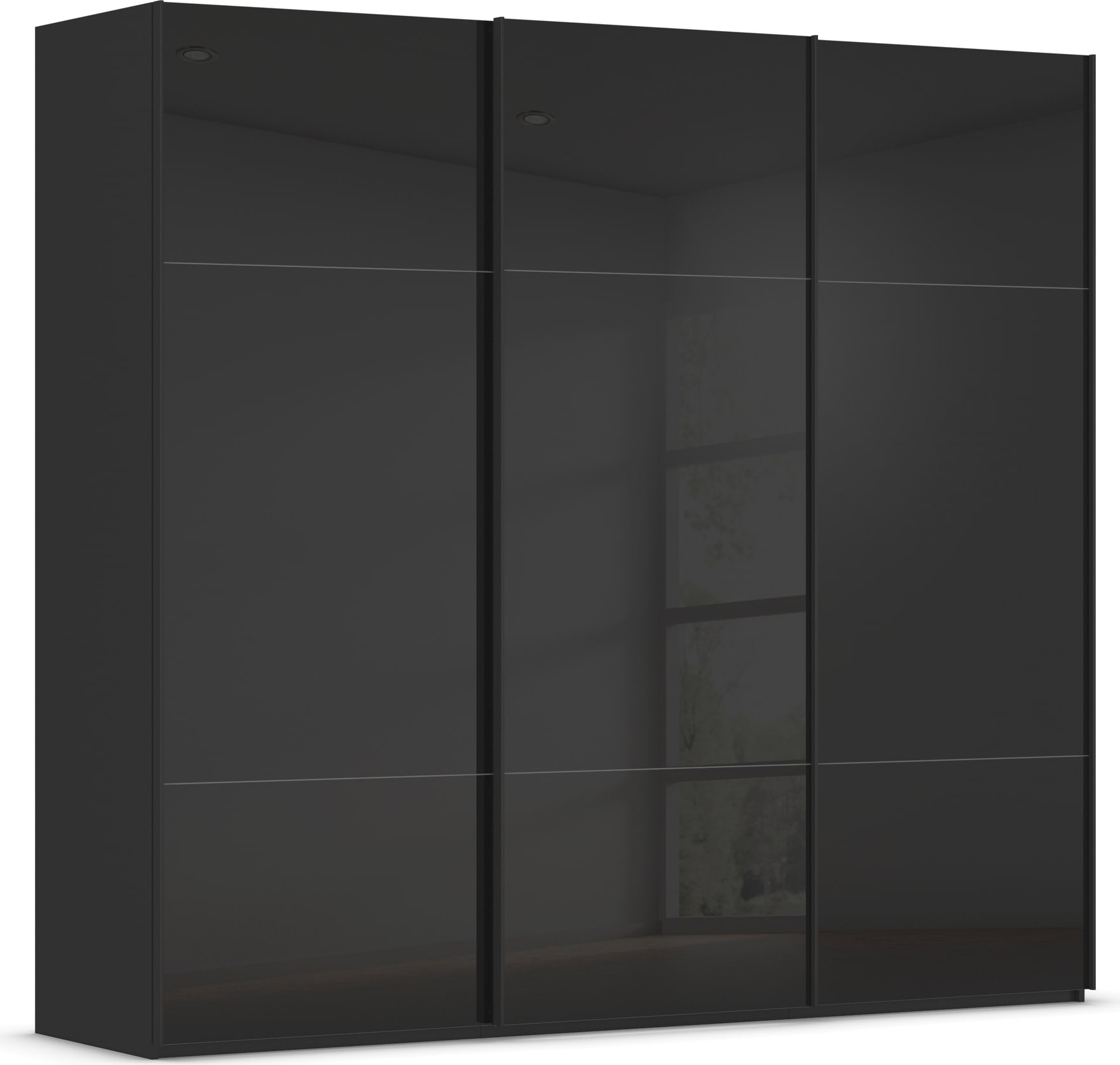 rauch Schwebetürenschrank "Kleiderschrank Schrank Garderobe Schlafzimmerschrank CONTIDO" 3 verschiedene Ausstattungen BASIC/CLASSIC/PREMIUM, aus hochwertigem Material in 6 Breiten 2 Griff-Farben MADE IN GERMANY