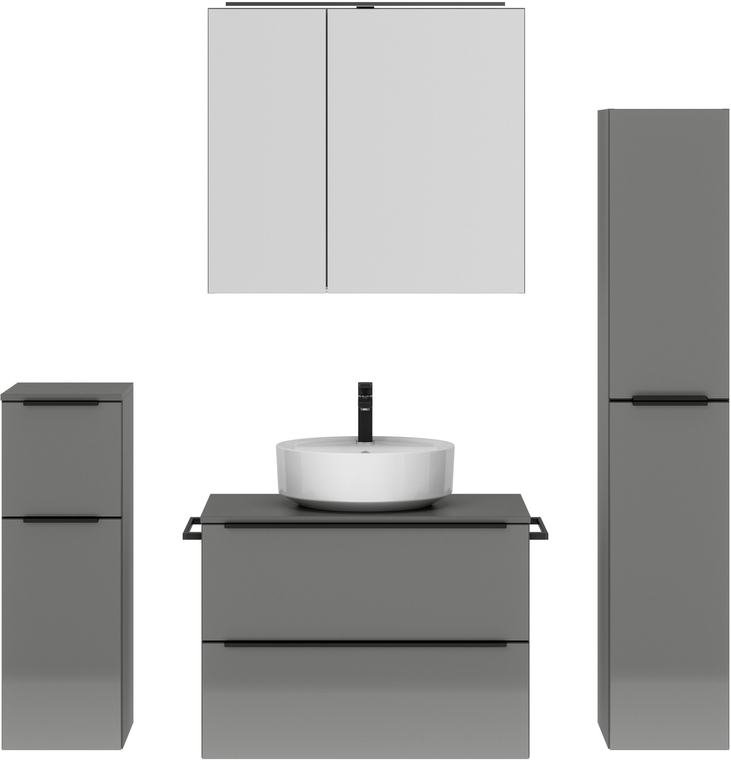 nobilia Badmöbel-Set "Alvene" vormontiert, mit Soft-Close, 4 Stk. tlg. günstig online kaufen