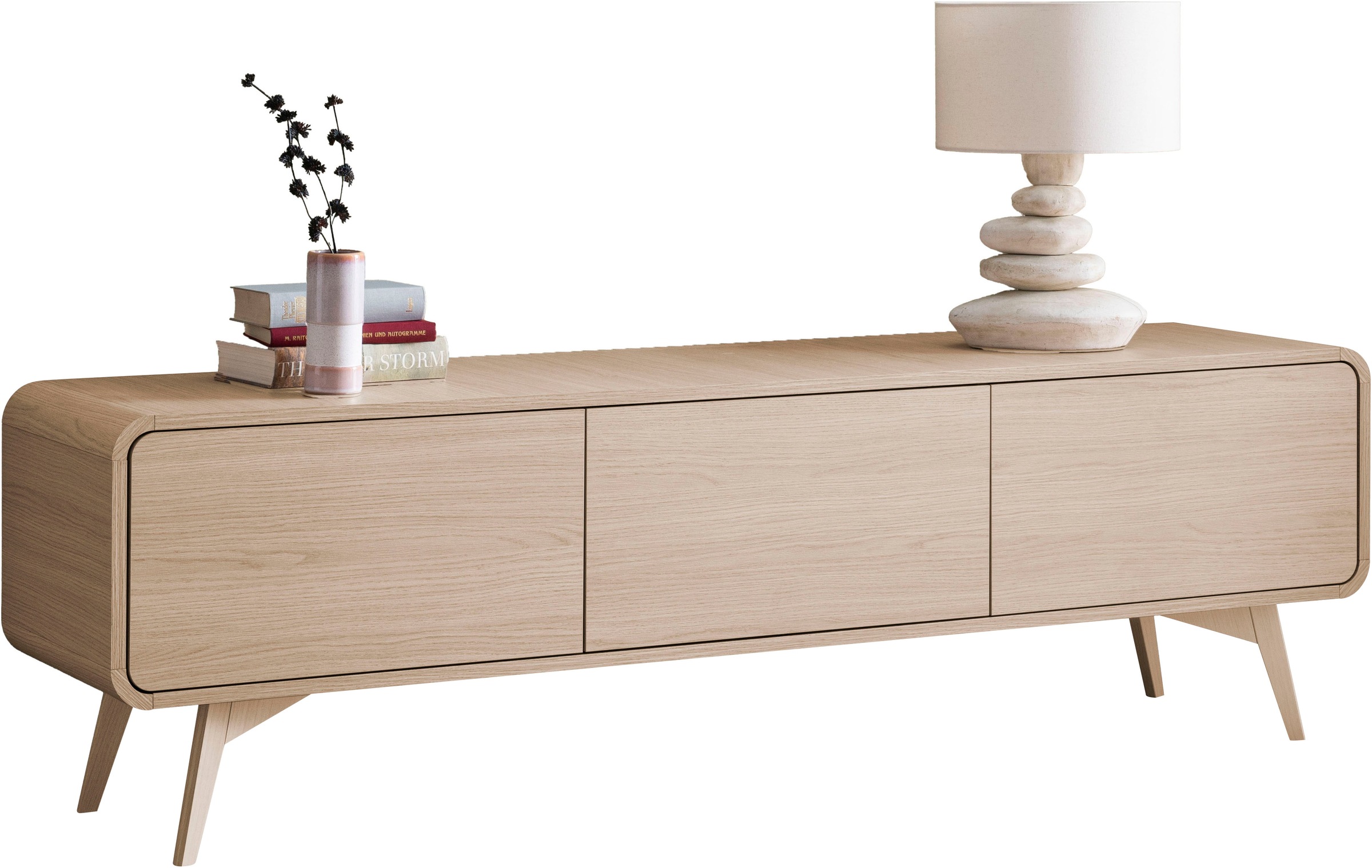 Home affaire Lowboard "Torsby, moderner TV-Schrank, Kommode in Eiche Natur, günstig online kaufen