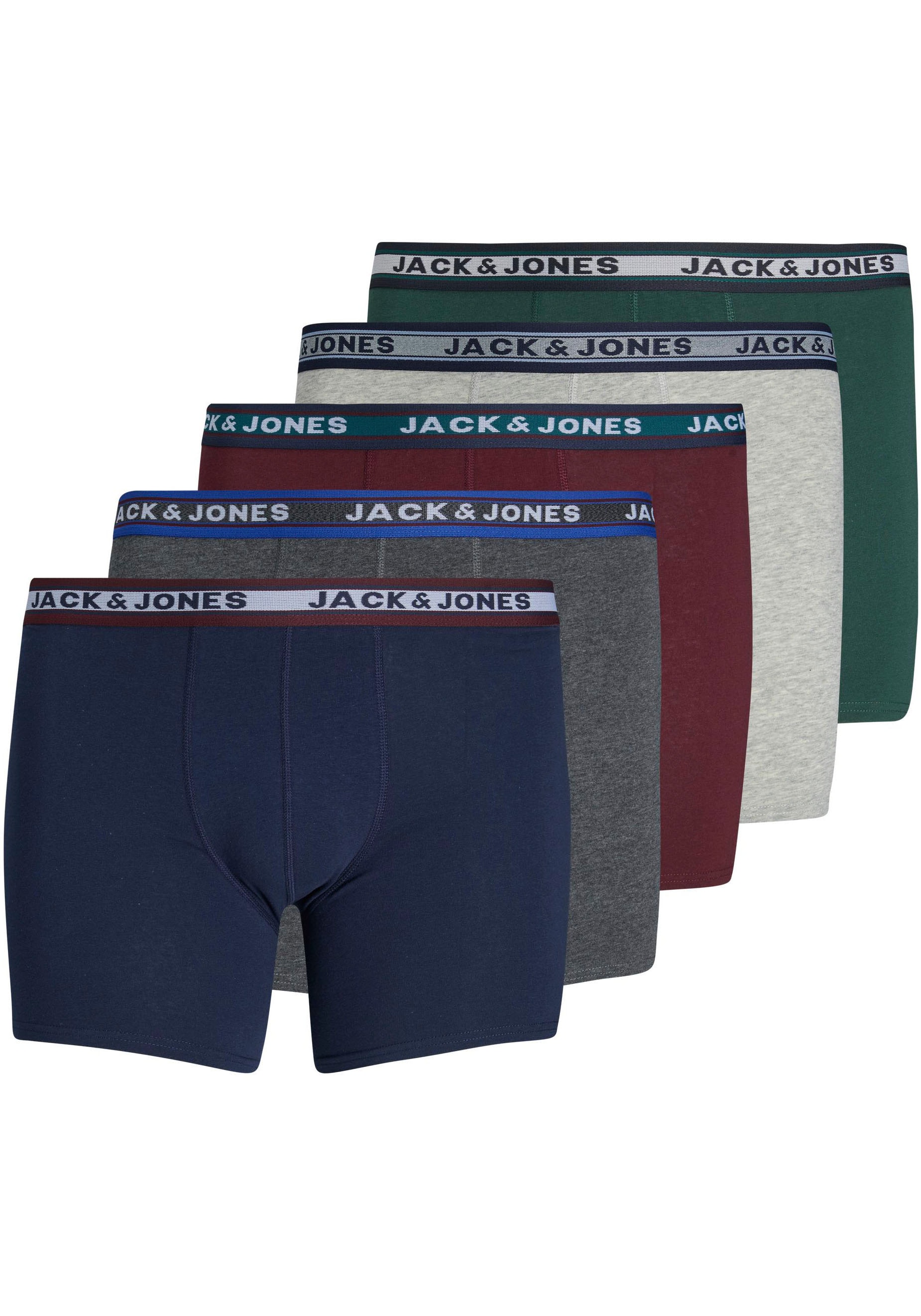 Jack & Jones PlusSize Boxershorts »JACOLIVER TRUNKS 5 PACK NOOS PLS«, (Packung, 5 St.)