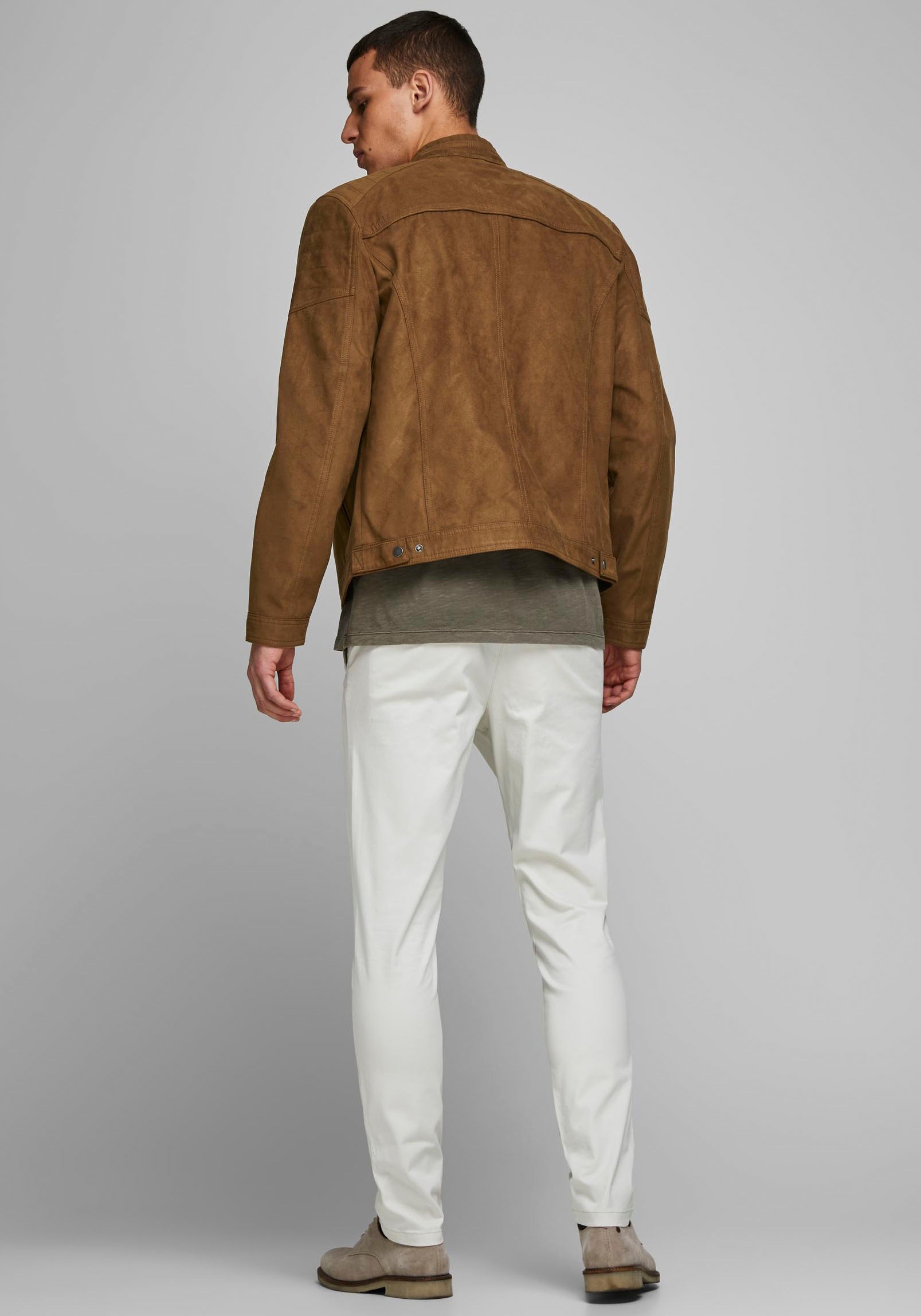 Jack & Jones Lederimitatjacke "JJEROCKY in Kunstlederoptik mit Reißverschlu günstig online kaufen