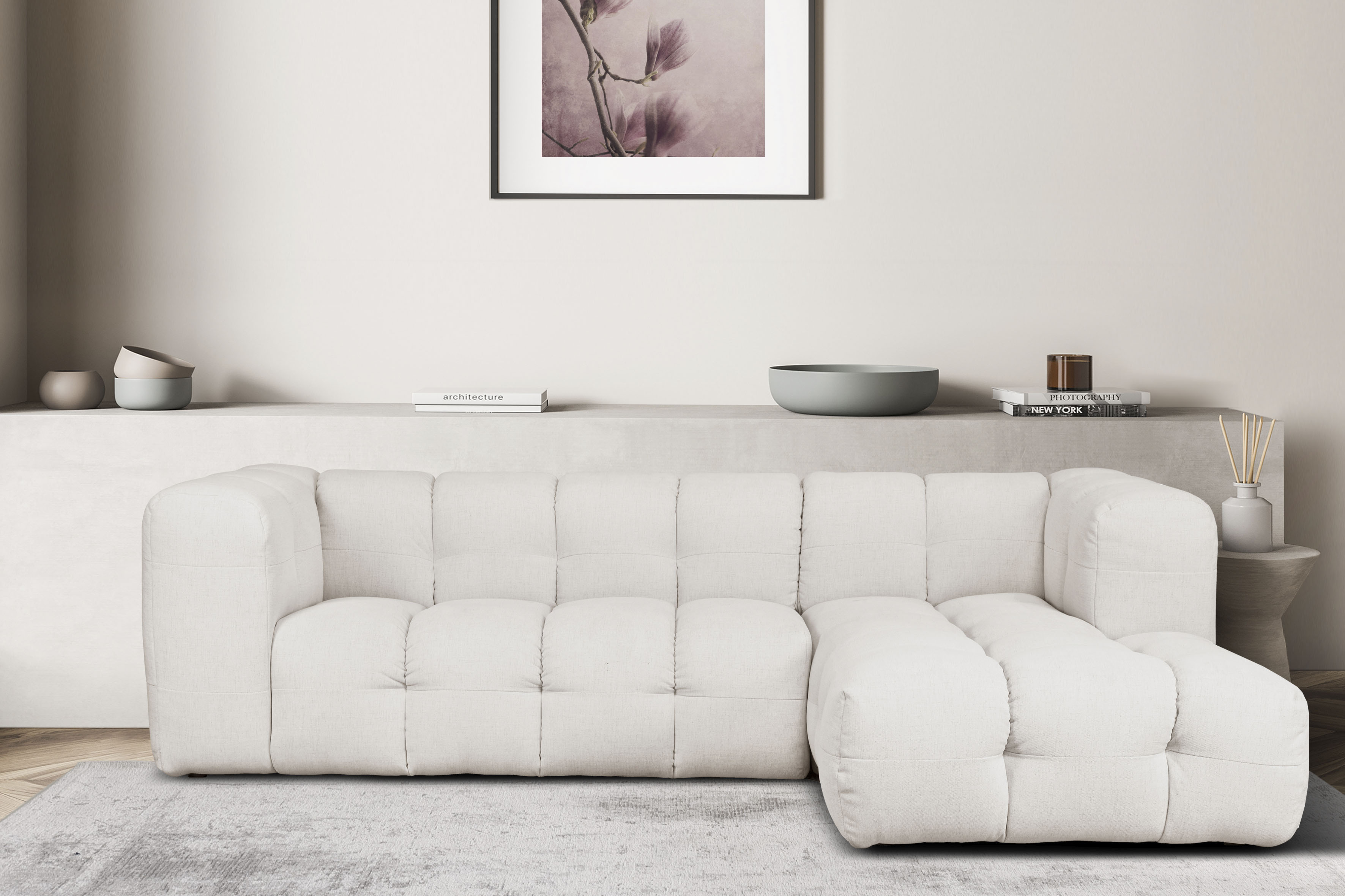 Thumbnail - LeGer Home by Lena Gercke Ecksofa "TALISHA L-Form Designersofa, moderne Steppung, B/T/H: 276/178/75 cm", moderne Steppun...