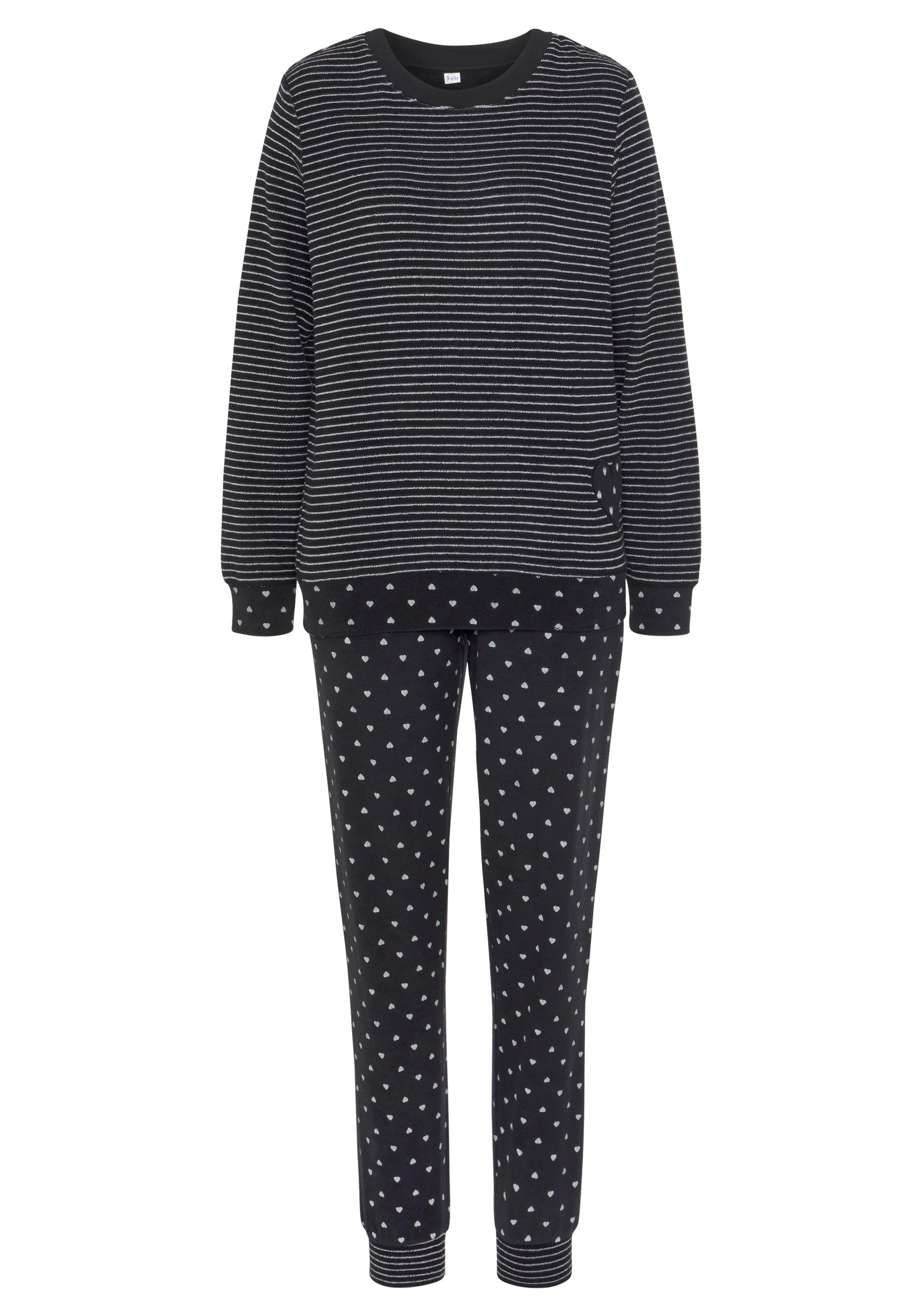 Vivance Dreams Pyjama 2 Stk. tlg., aus weichem Frottée mit Streifen und Her günstig online kaufen