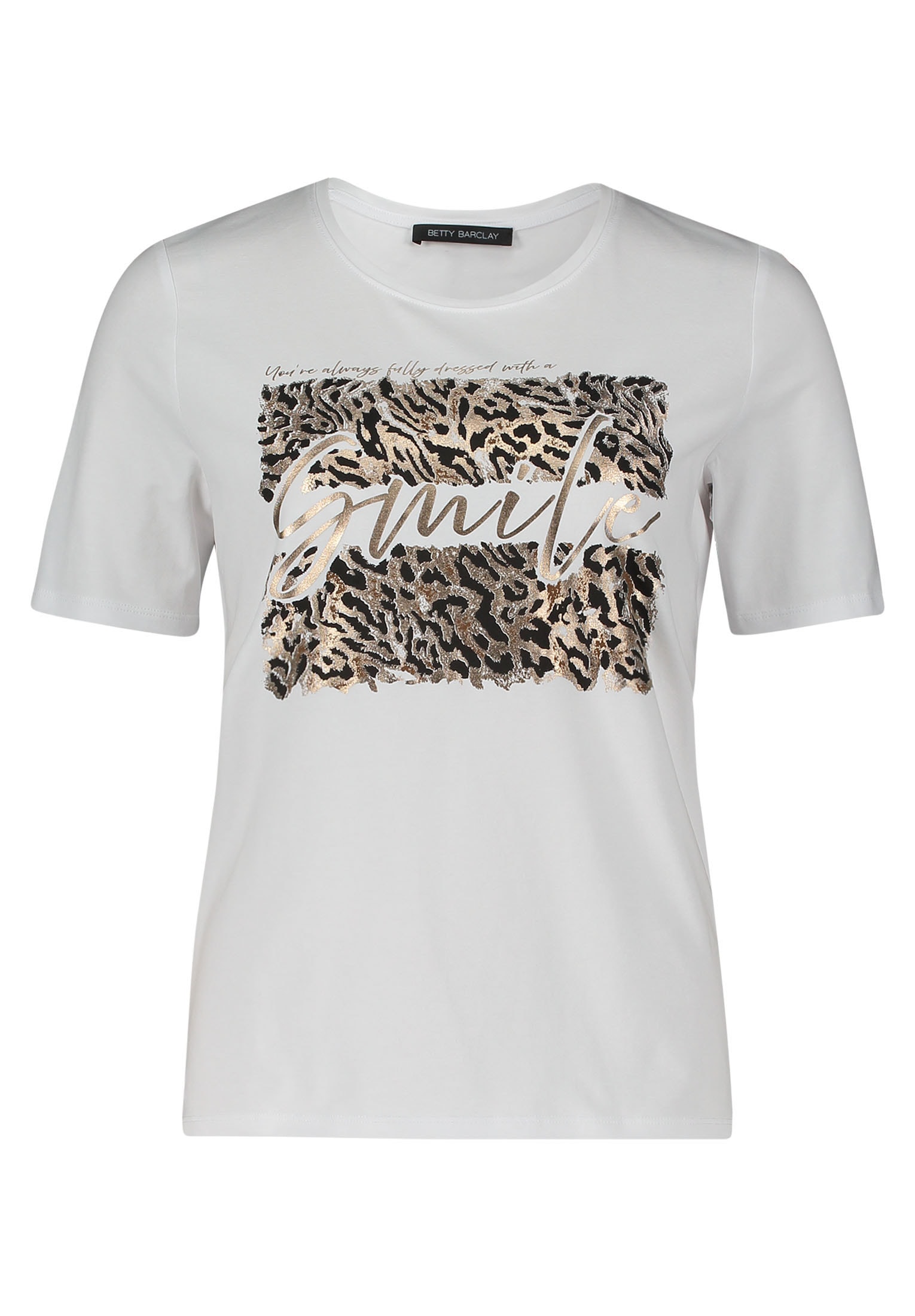 Betty Barclay Kurzarmshirt »Betty Barclay Damen Basic Shirt mit Placement«, (1 tlg.)