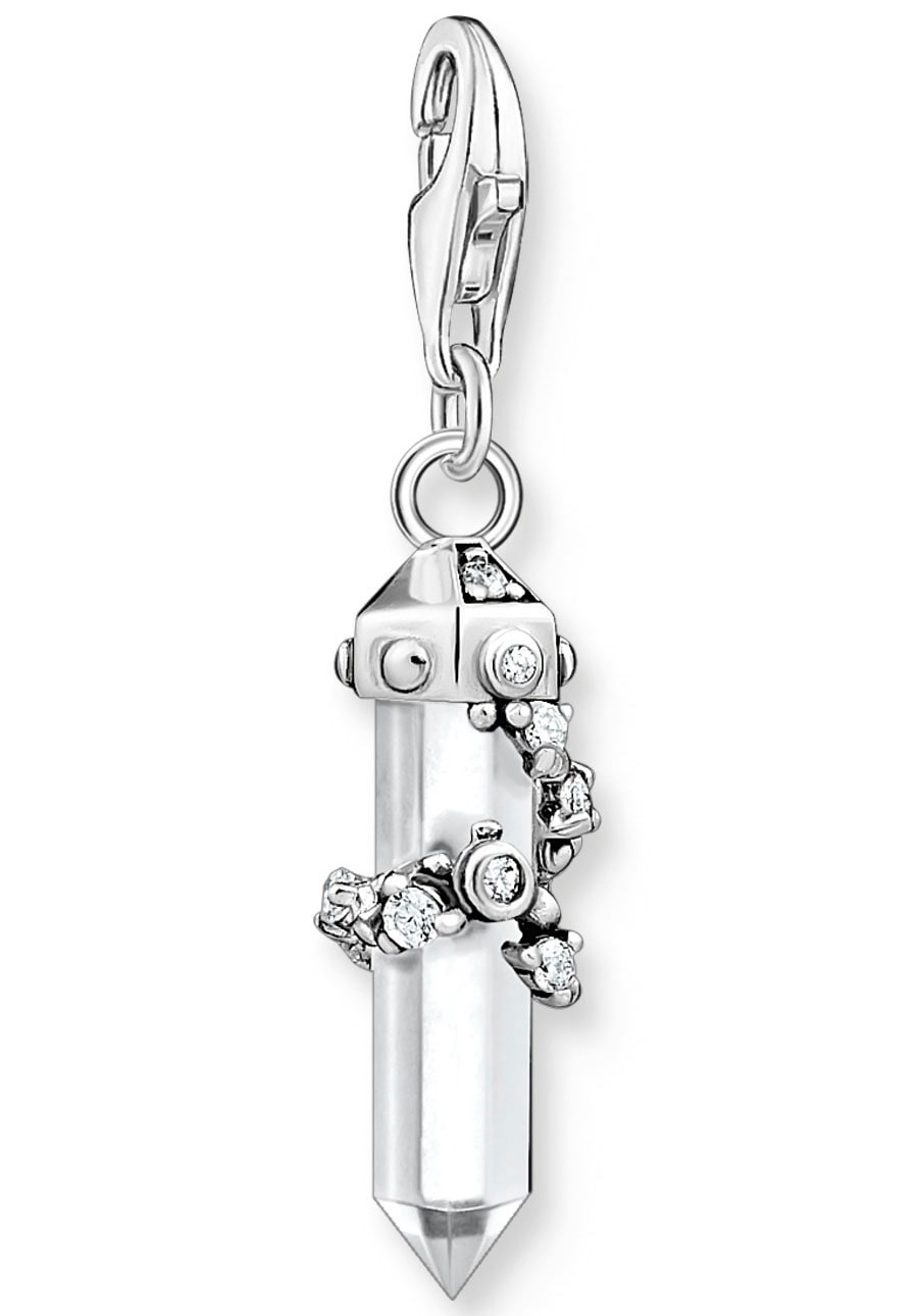 THOMAS SABO Charm-Einhänger »Milky-Quarz, 1908-690-14«, mit Zirkonia (synth.), Quarz