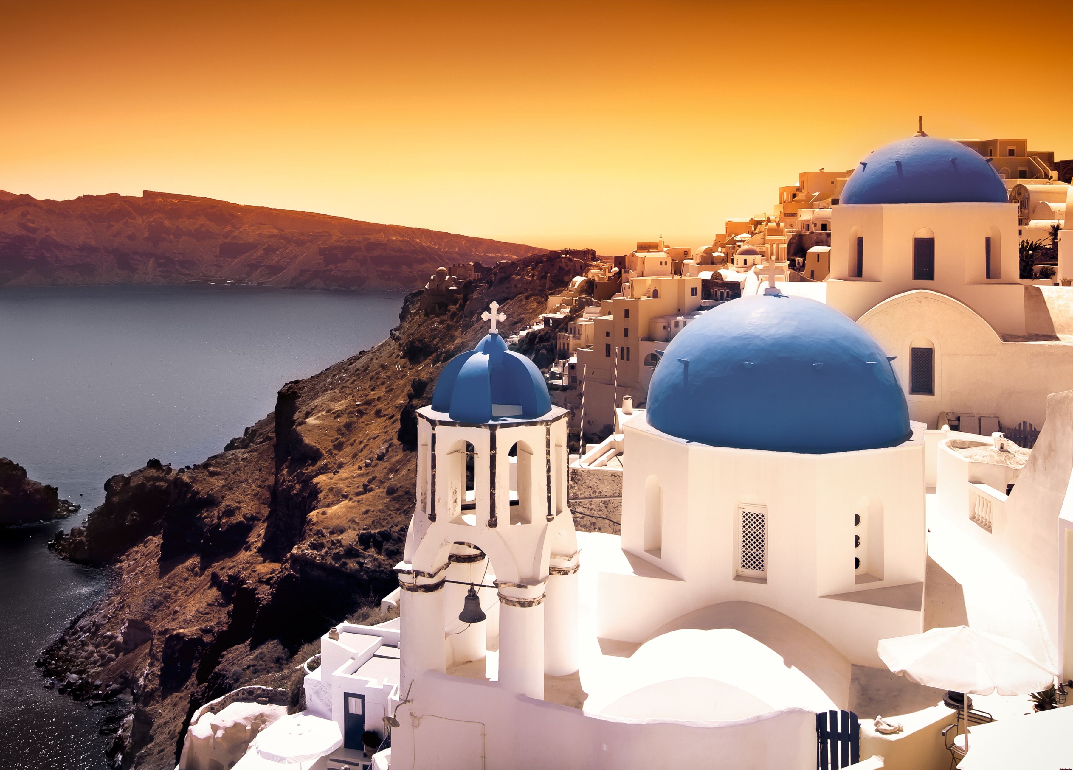 Papermoon Fototapete "Santorini Sunset" glatt