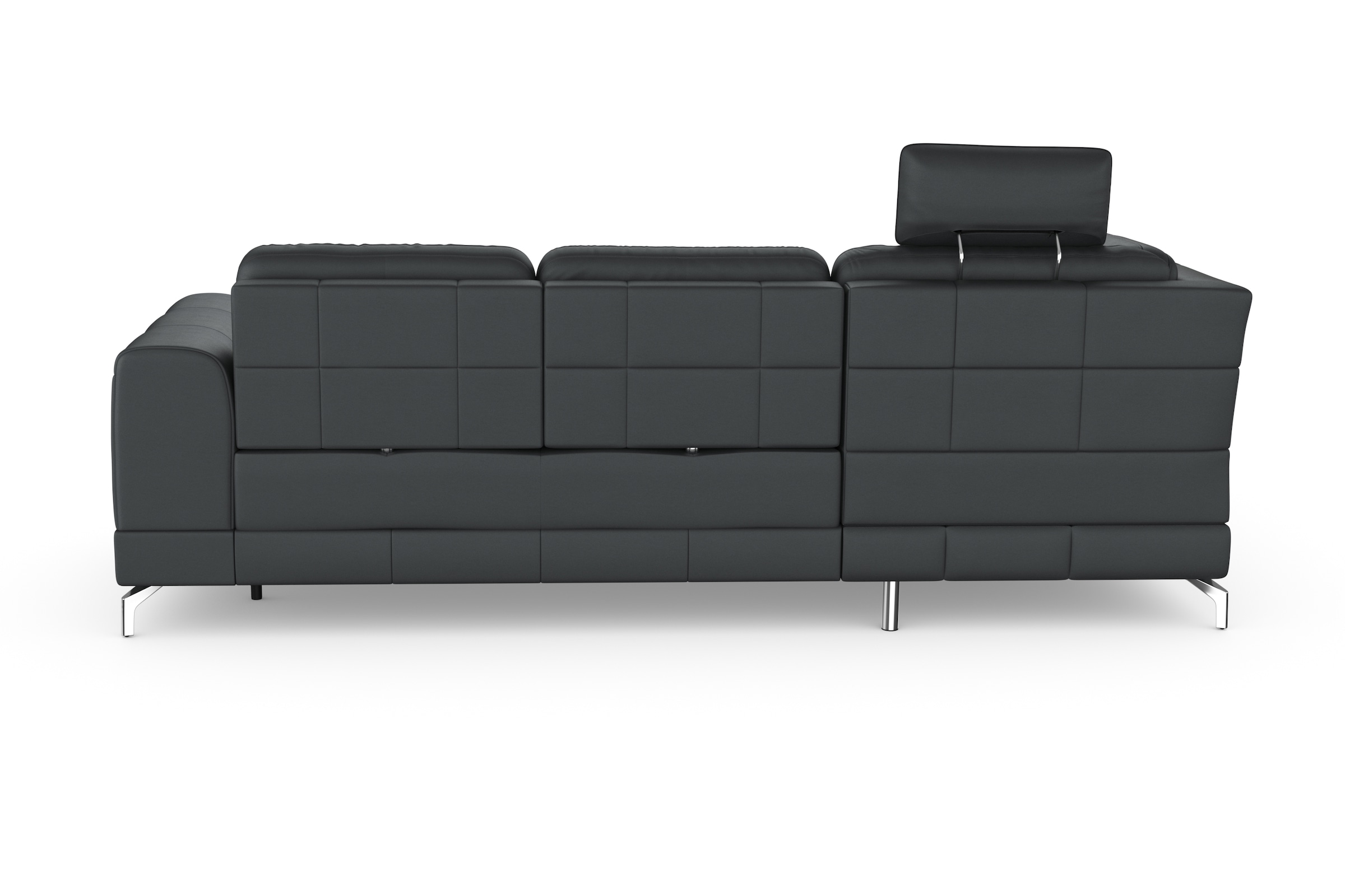 sit&more Ecksofa »Bendigo L-Form«, inklusive Sitztiefenverstellung, Bodenfreiheit 12 cm, in 2 Fußfarben