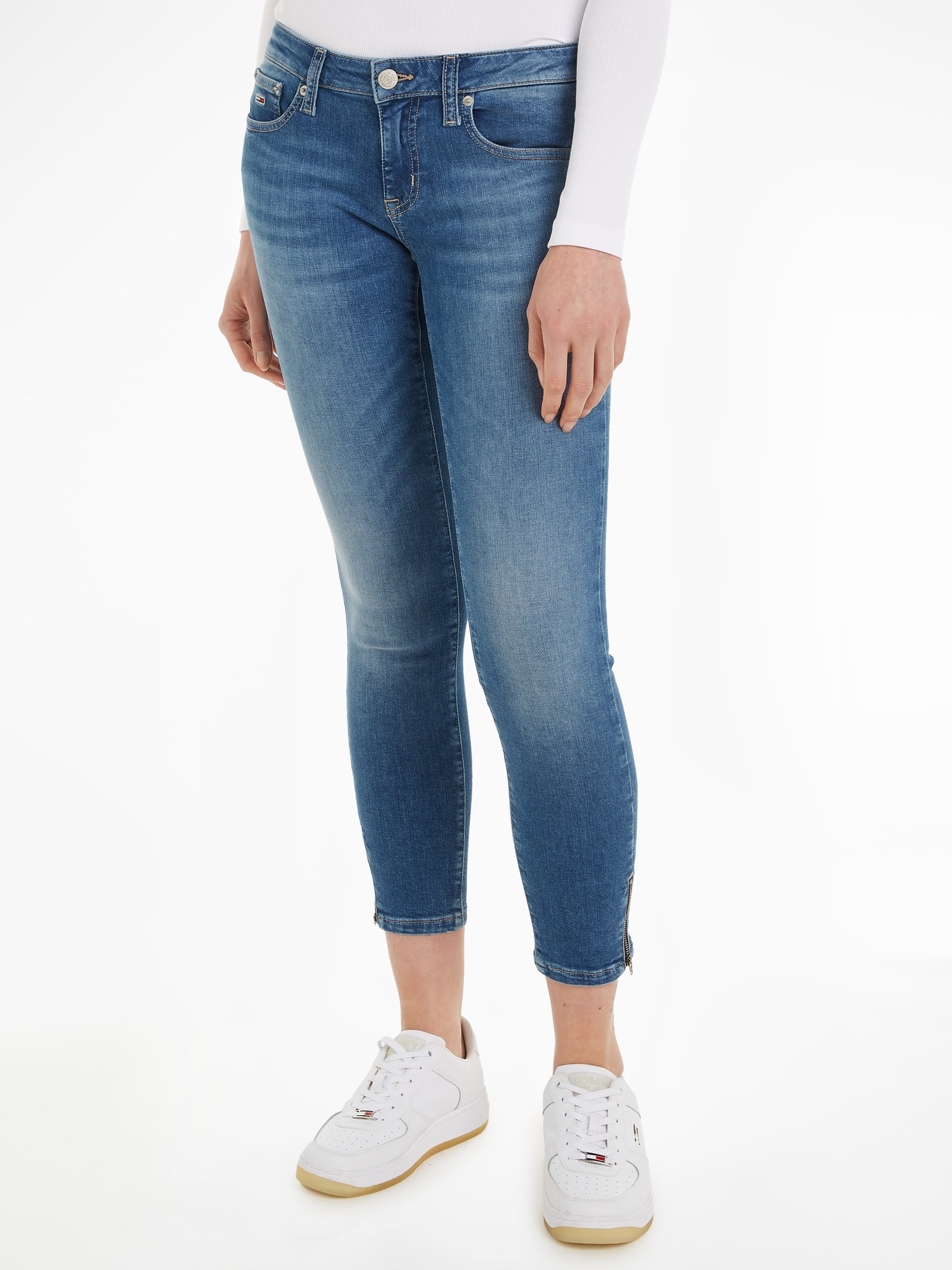 Tommy Jeans Skinny-fit-Jeans »LW mit SKN kaufen | ANK AH1230«, ZIP für BAUR Logostickerei