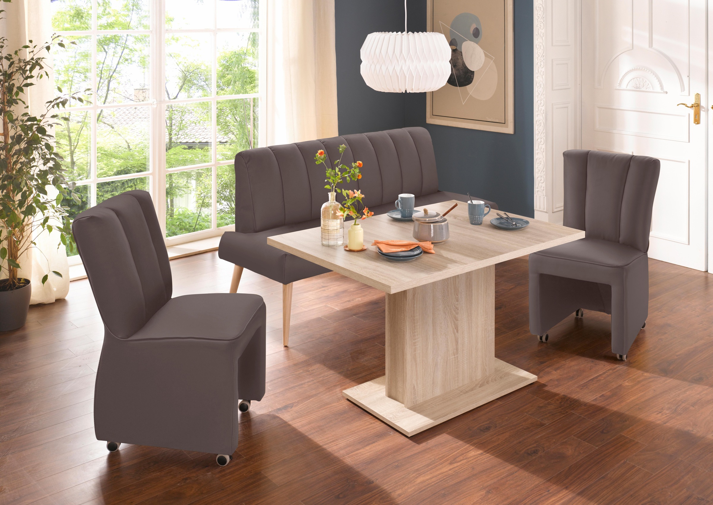 exxpo - sofa fashion Sessel »Costa, Loungesessel, Hochlehnsessel, auf Rollen, Komfortsitzhöhe 53cm«, kompakt und bequem, Breite 52 cm
