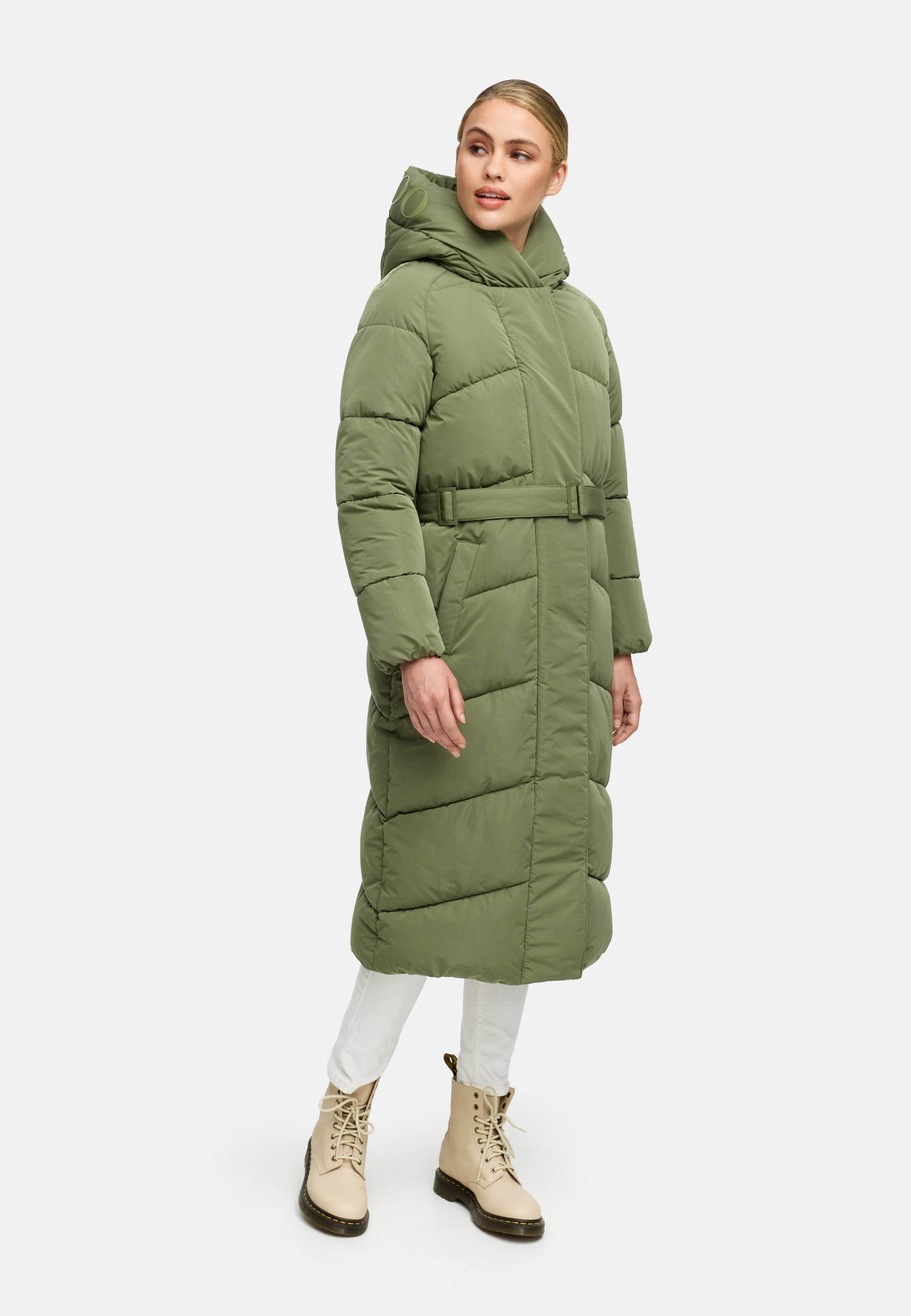 Navahoo Steppmantel »Eisblick 14«, Gesteppter Damen Mantel mit Taillengürtel