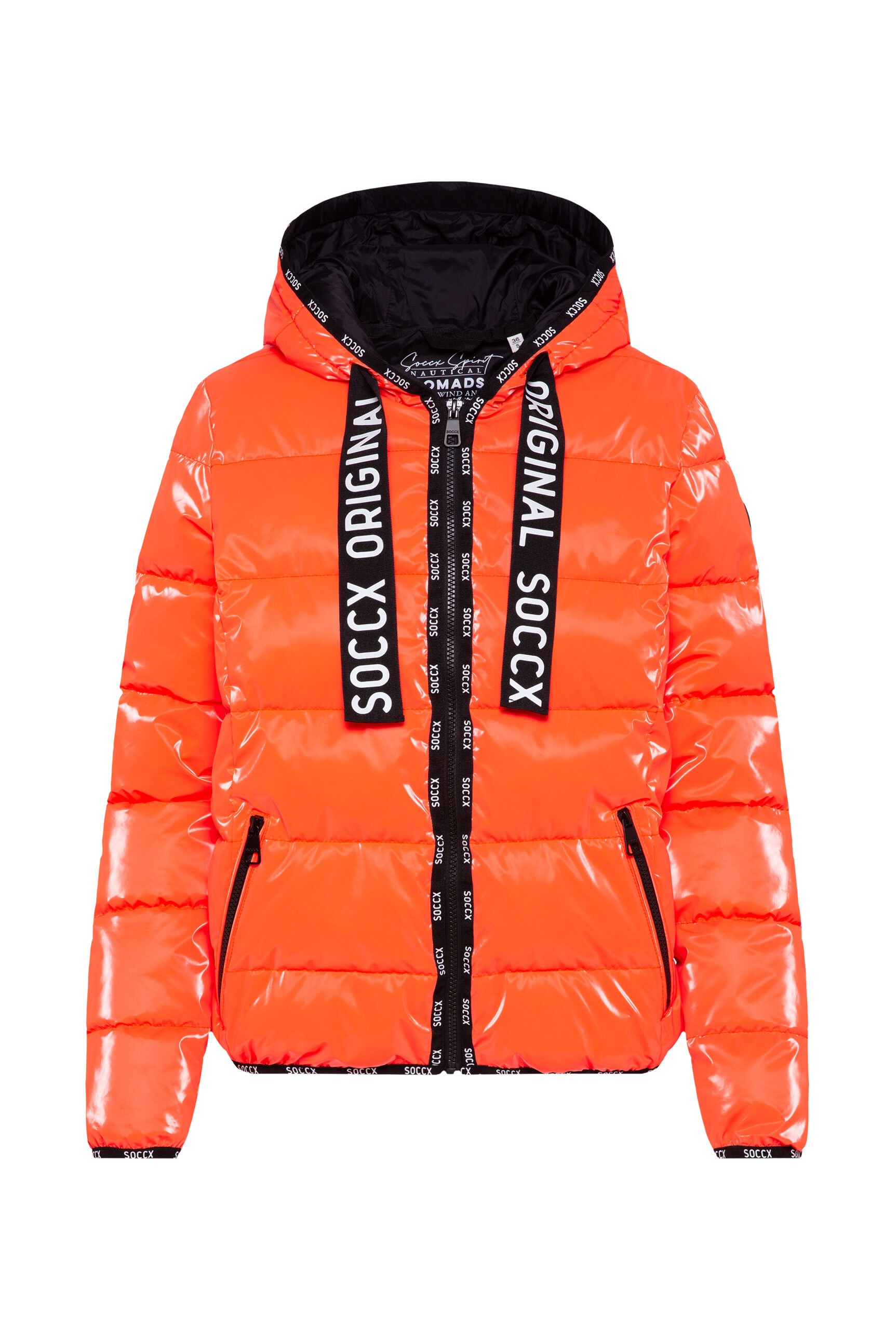 SOCCX Winterjacke, mit Kapuze, mit elastischem Saumabschluss günstig online kaufen