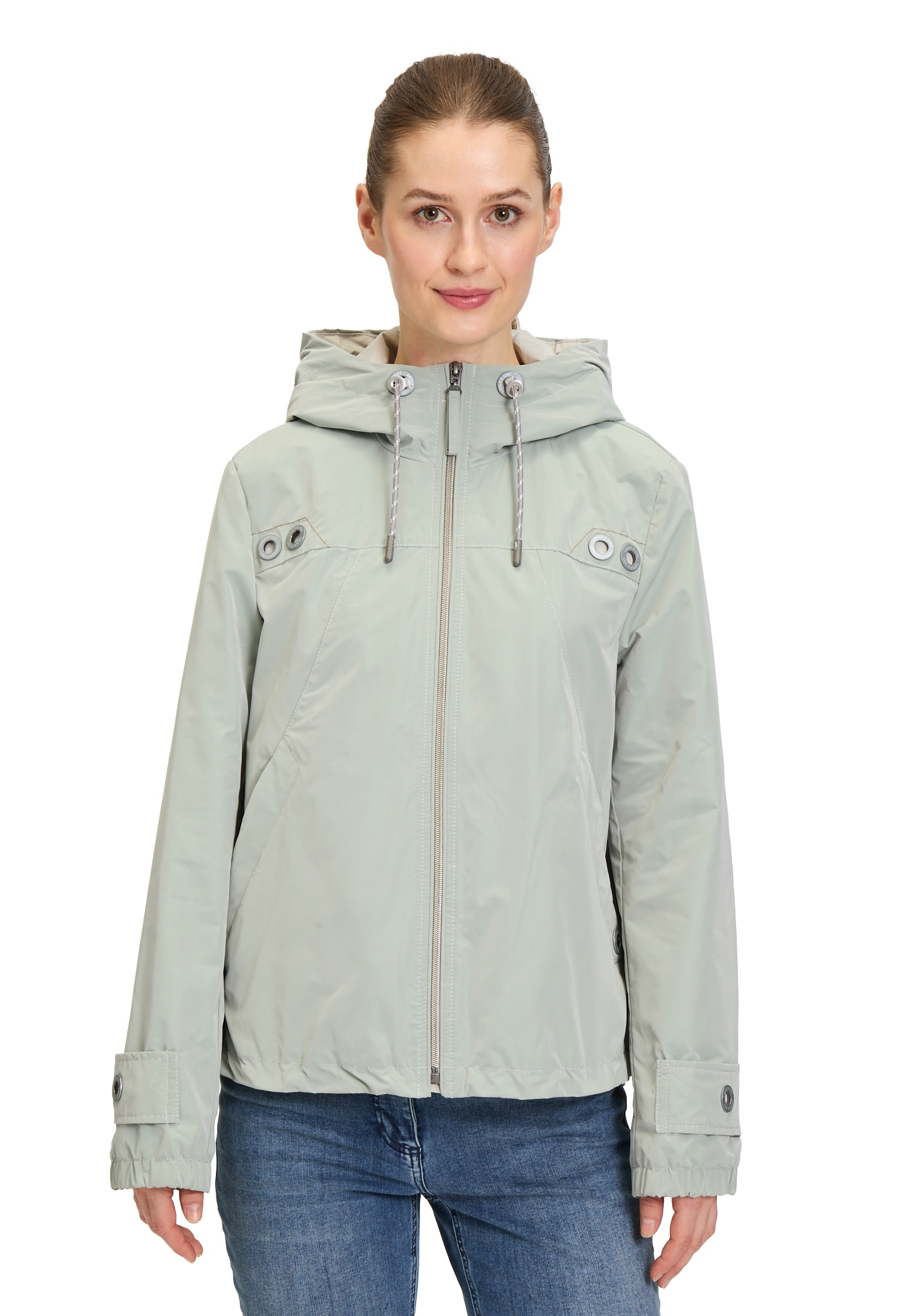 Amber & June Sommerjacke "Amber & June Damen Sommerjacke mit Kapuze", mit K günstig online kaufen