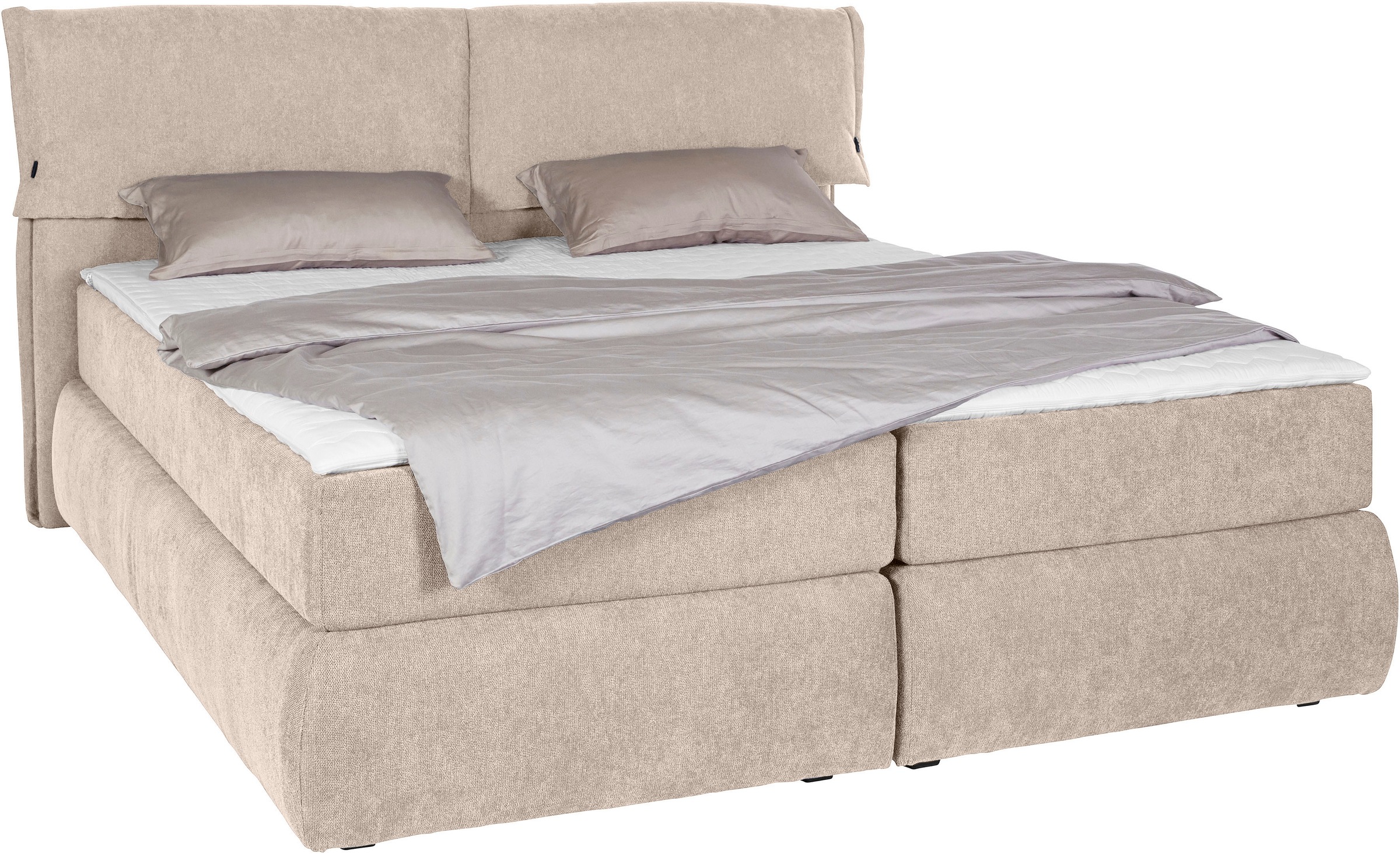 andas Boxspringbett »Jenson«, in 4 Farben, 4 Breiten, 3 Matratzenarten in 2 Härtegraden, Topper