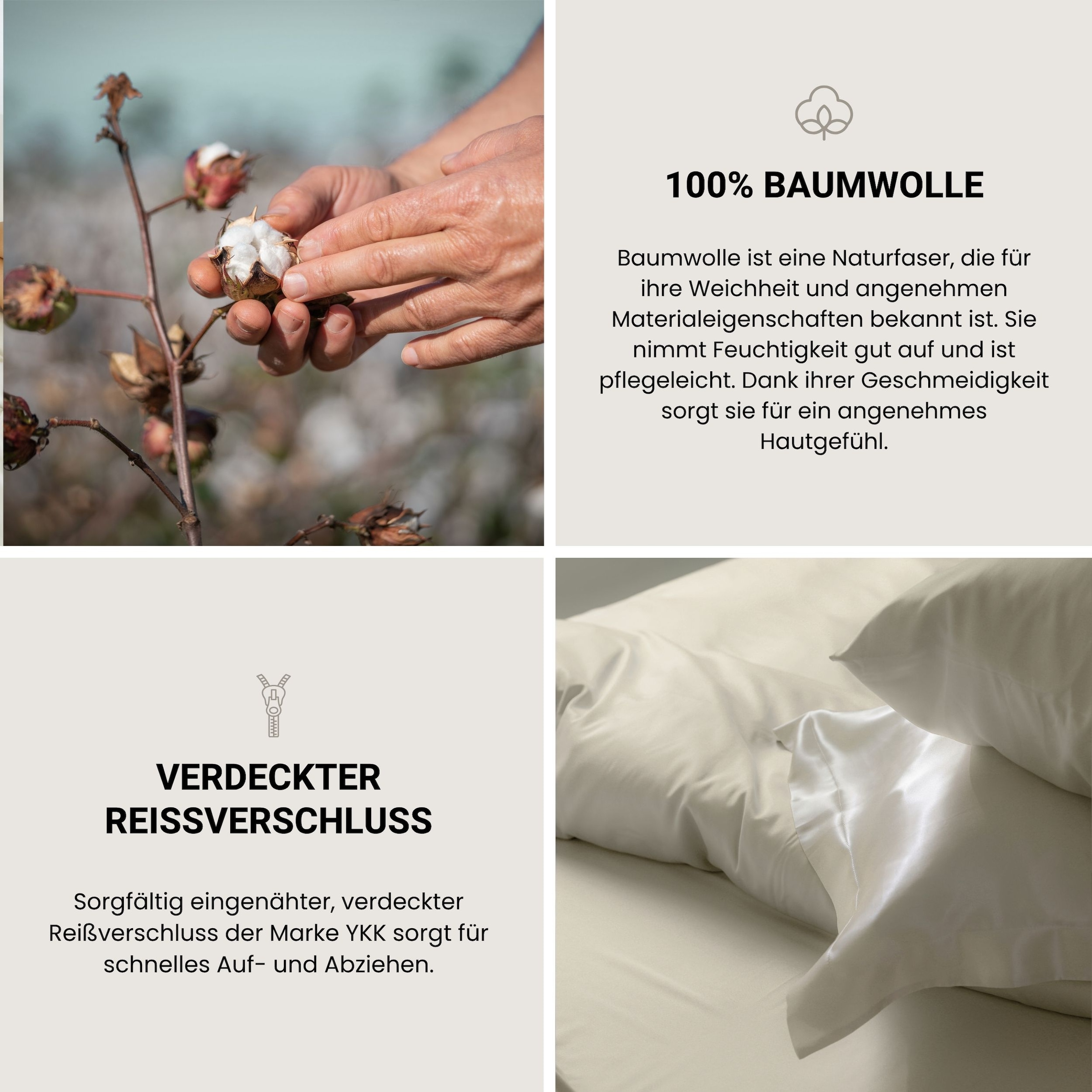 Schiesser Bettwäsche »Ella seidenmattes Bettwäscheset aus feinstem Baumwollsatin« 2 Stk. OEKO-TEX® MADE IN GREEN
