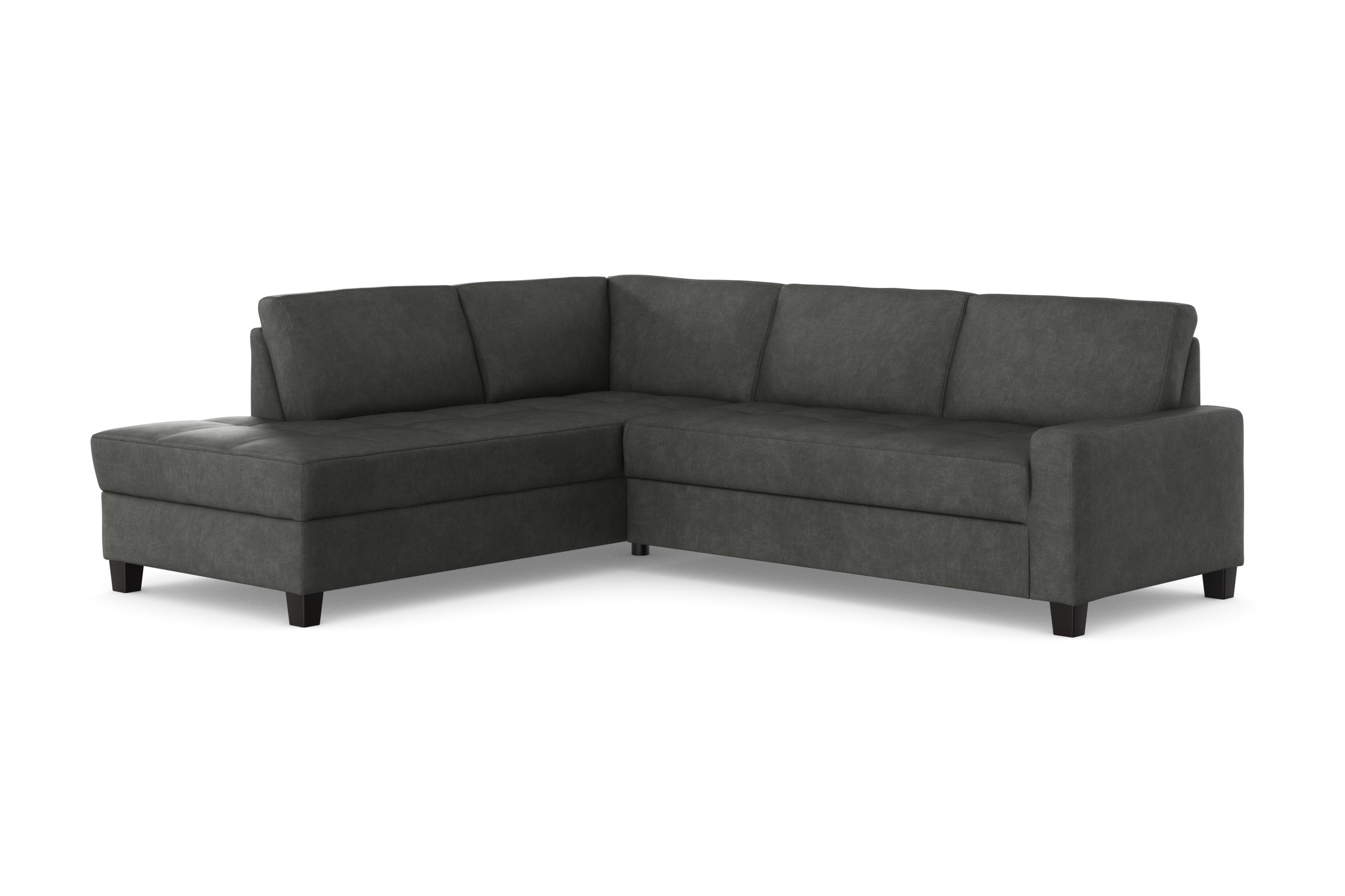 DOMO collection Ecksofa »Florentina zeitlos und elegant, Sitznähte als Designelement, L-Form«, wahlweise mit Bettfunktion, mit Kontrastnaht, Komfortsitzhöhe 47cm